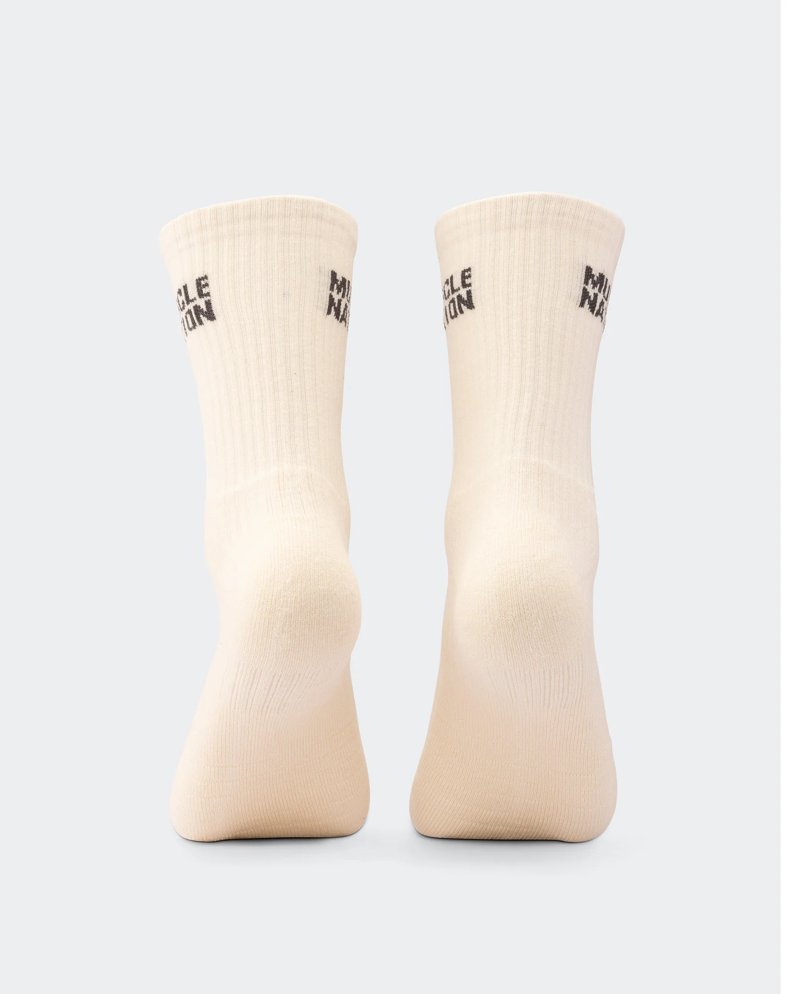 Mens Essential Crew Socks (3x Pack) - Cream / Eggshell / Evergreen - Image 6