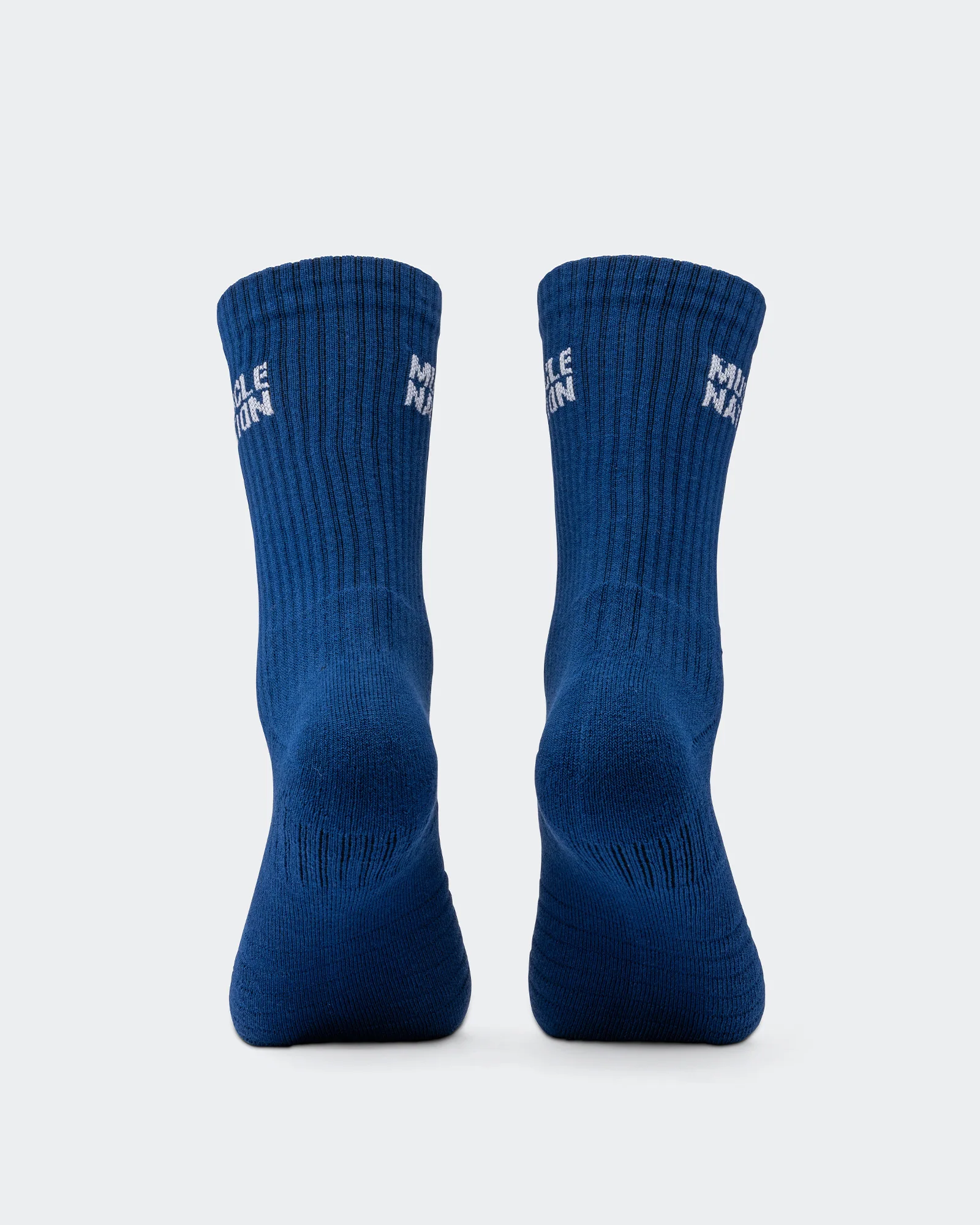 Mens Essential Crew Socks (3x Pack) - Navy / Hawaiian Blue / Off White - Image 9