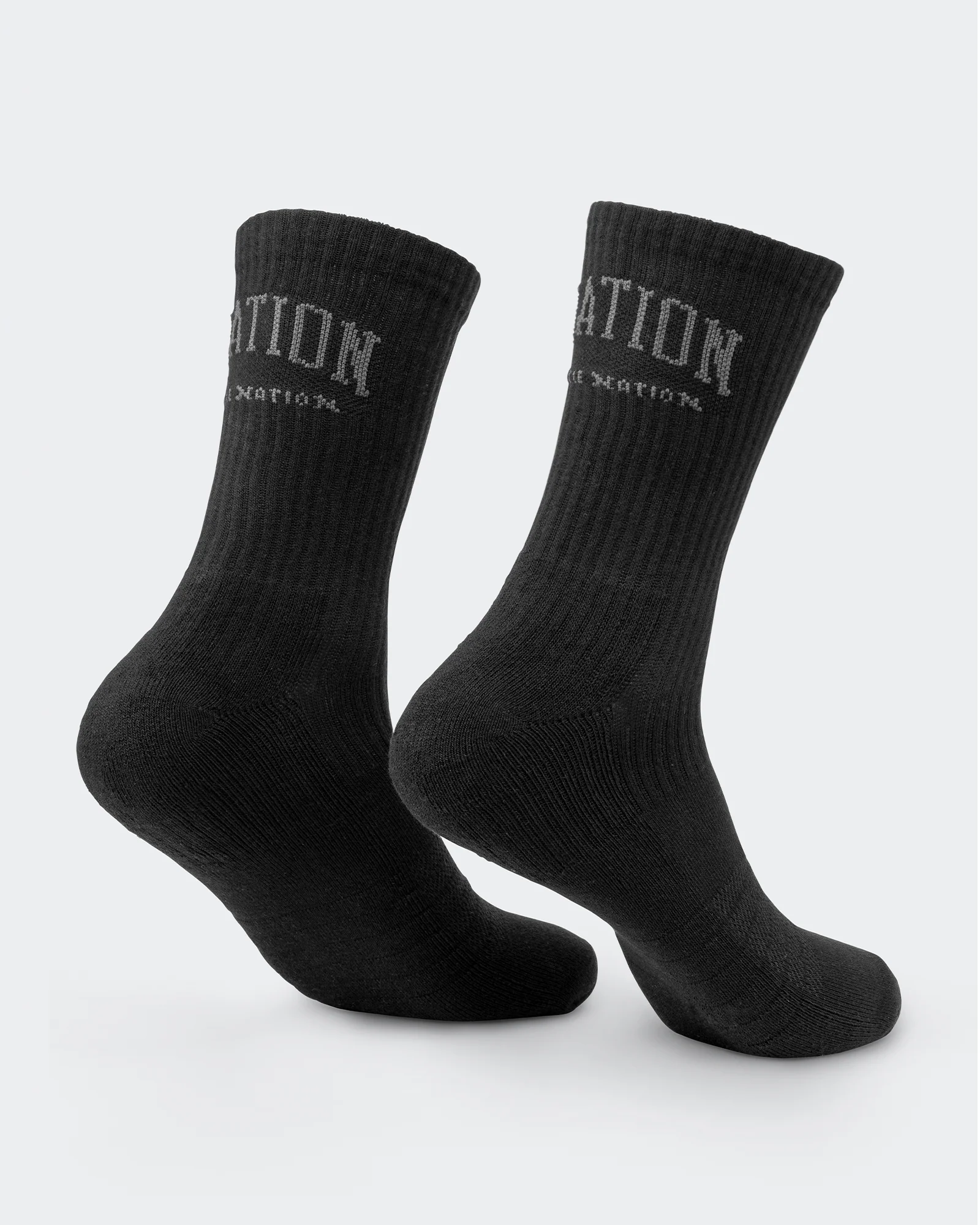 Mens Varsity Crew Sock (2x Pack) - Black - Image 4