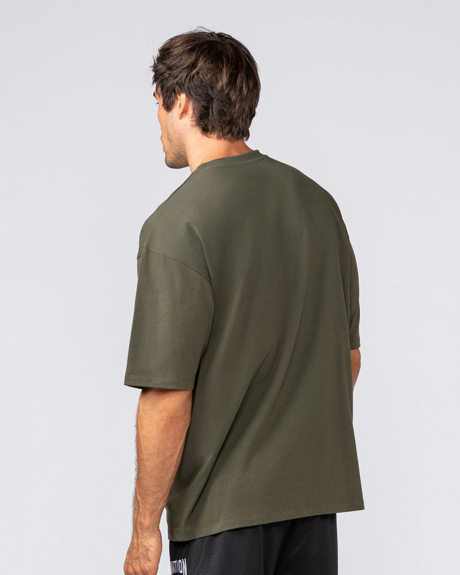 Metal Oversized Tee - Dark Khaki - Image 3