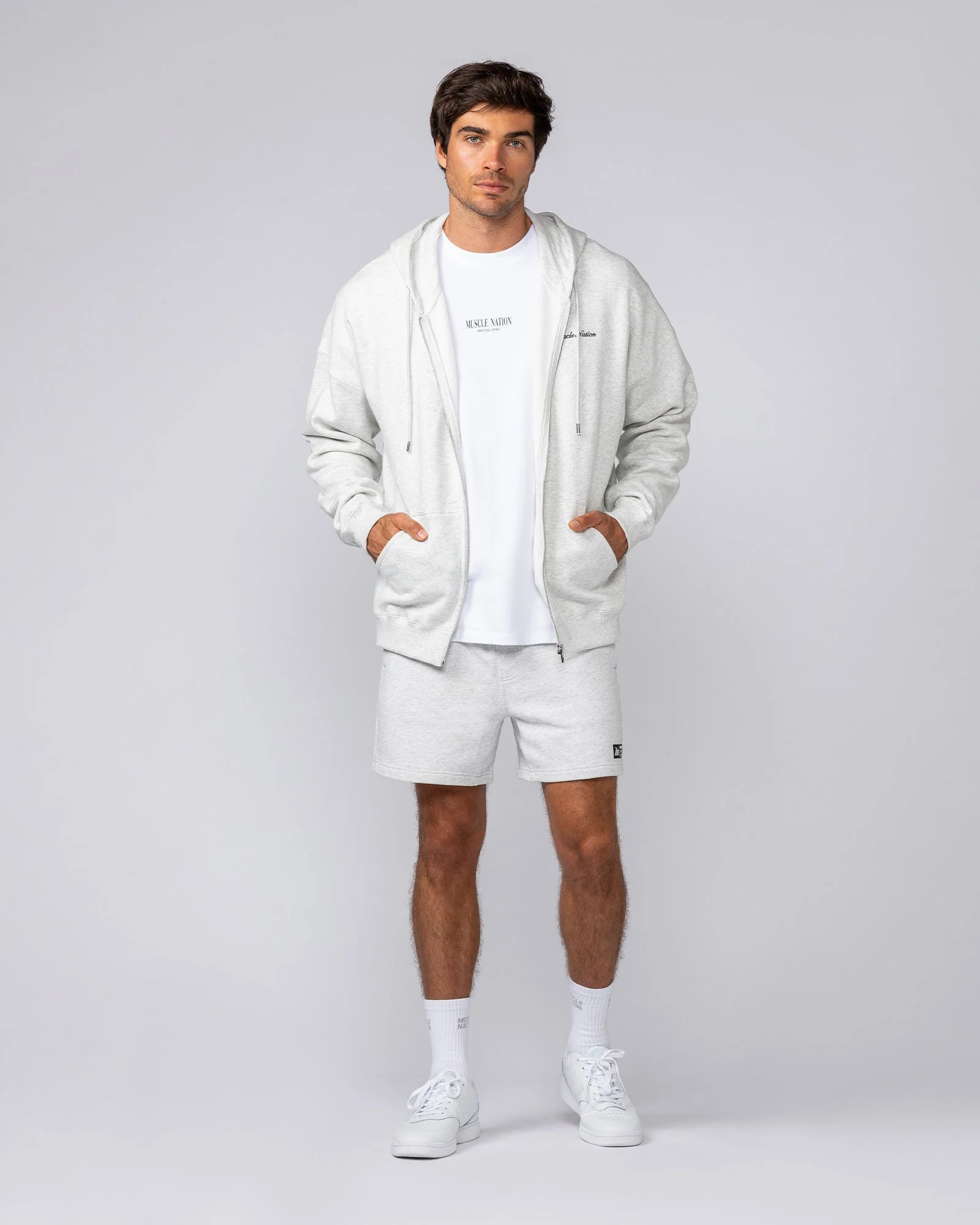MN Classic Zip Through - Snow Grey Marl - Image 6