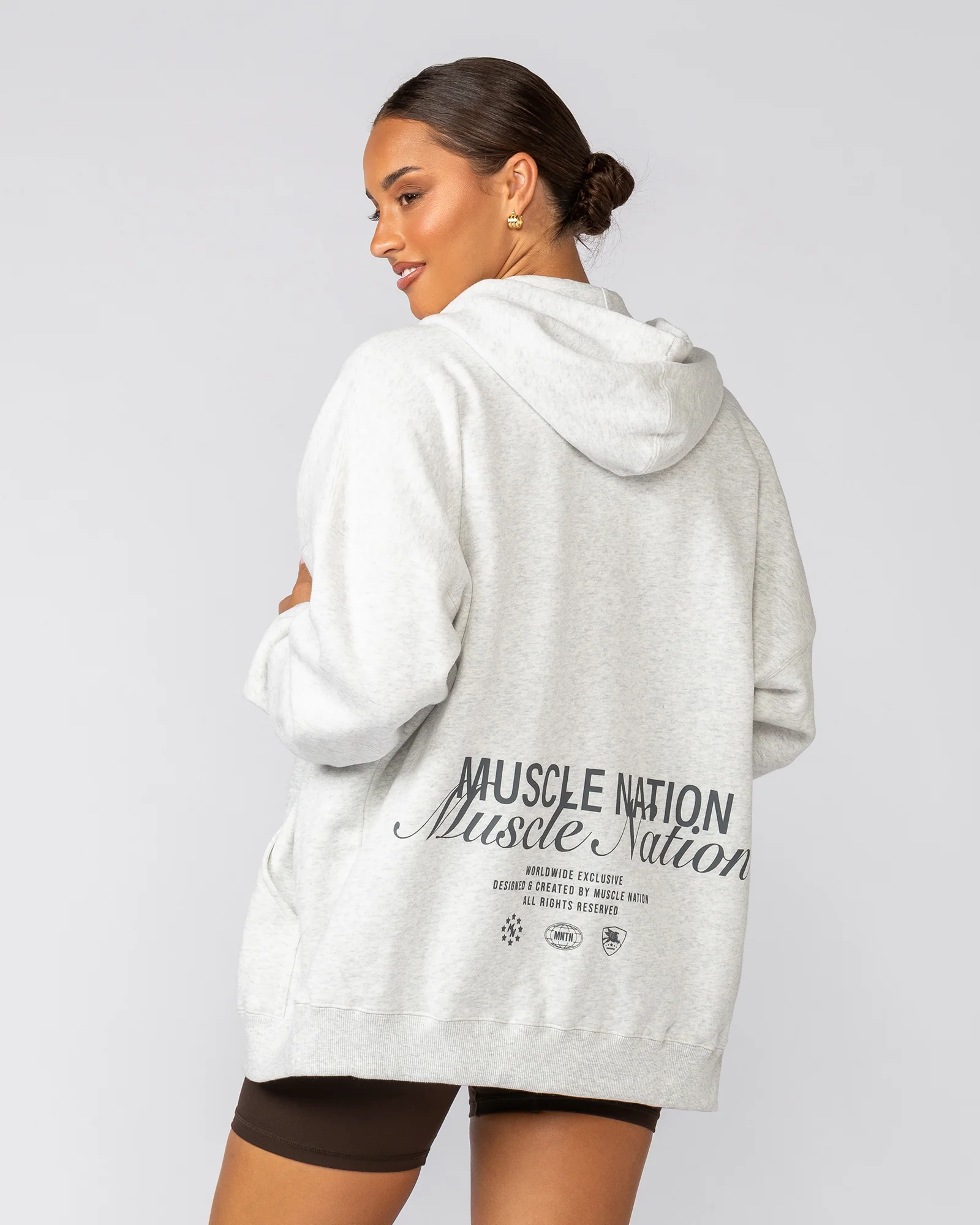 MN Classic Zip Through - Snow Grey Marl - Image 7