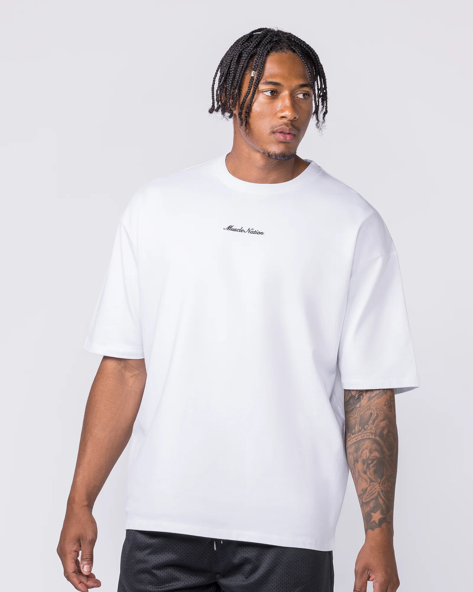 MN Loopback Oversized Tee - White - Image 2