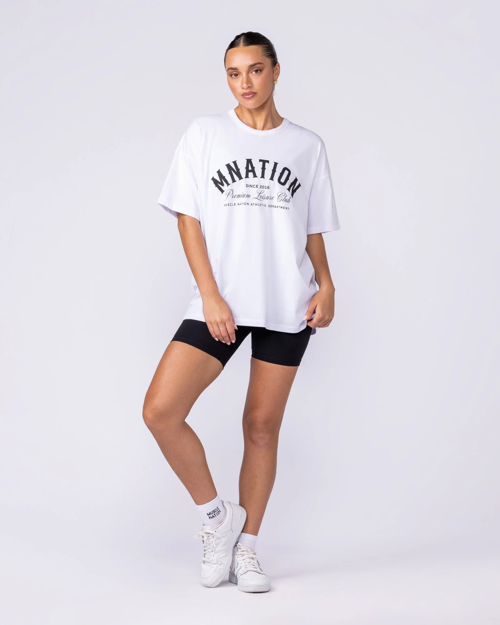 MN Saloon Oversized Tee - White - Image 6