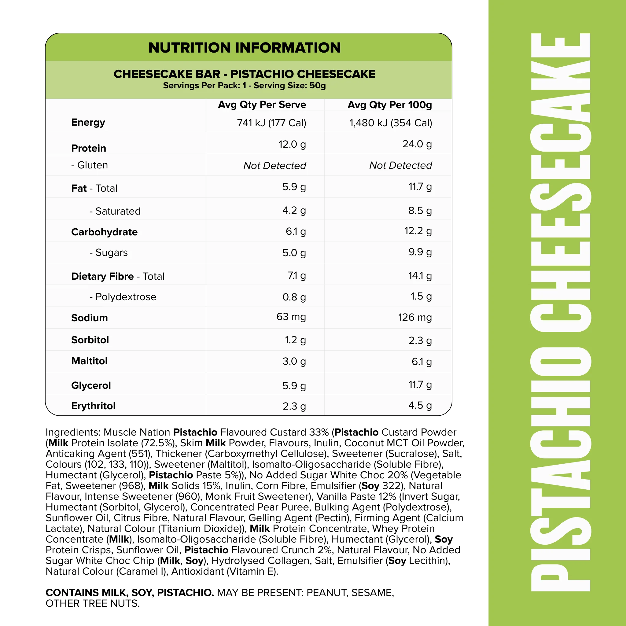 MN x PISTACHIO PAPI Protein Bar - Pistachio Cheesecake - Box of 12 - Image 3
