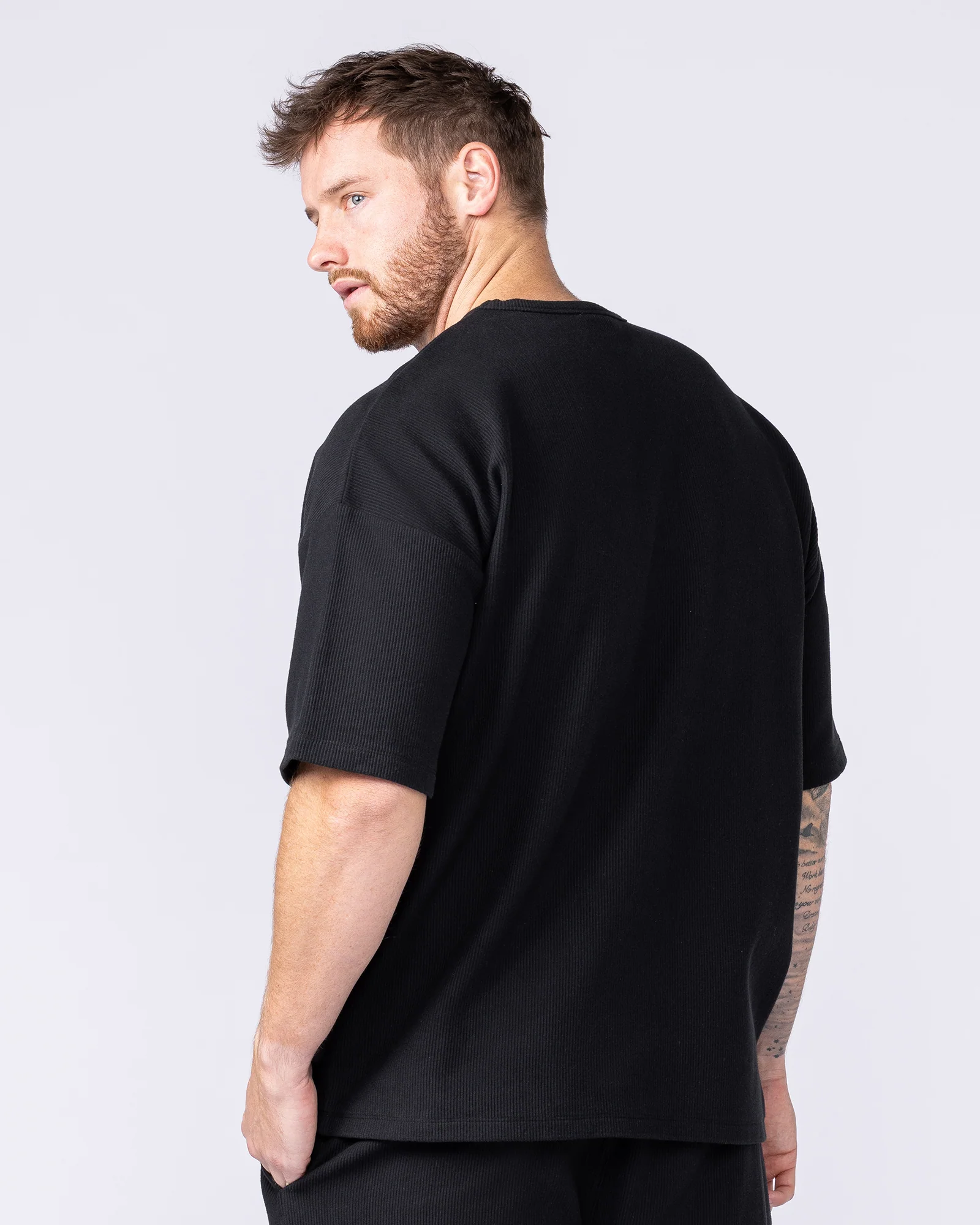 Oversized Jersey Tee - Black - Image 5