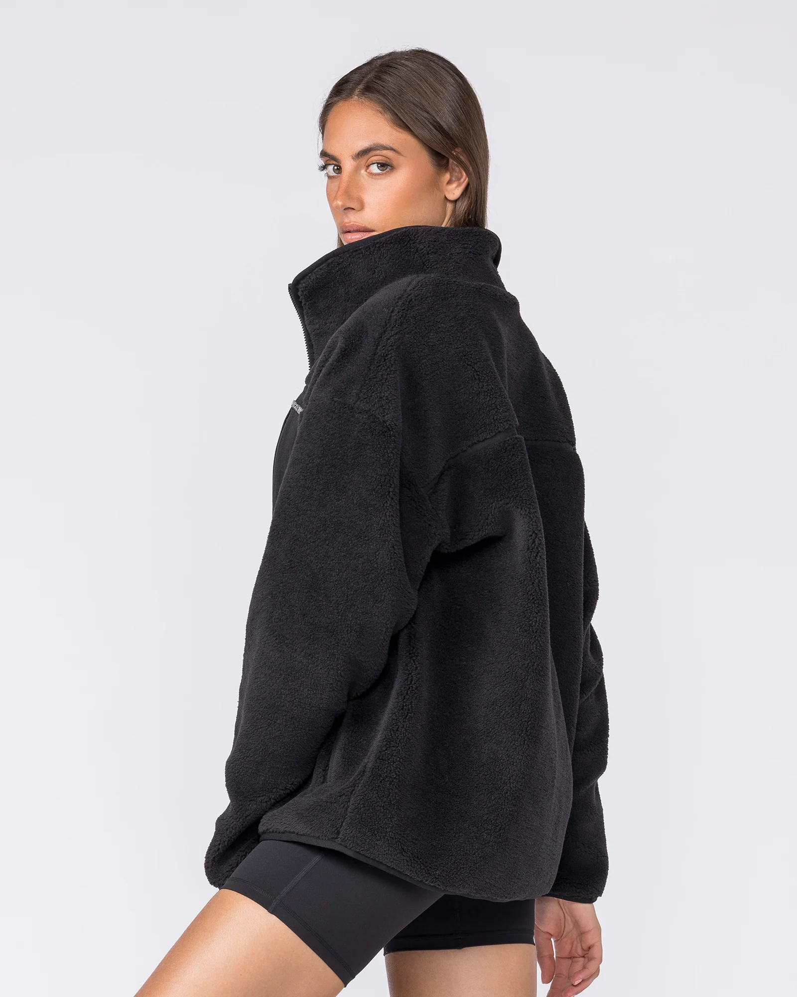 Nomad Sherpa Zip Through Jacket - Black - Image 9
