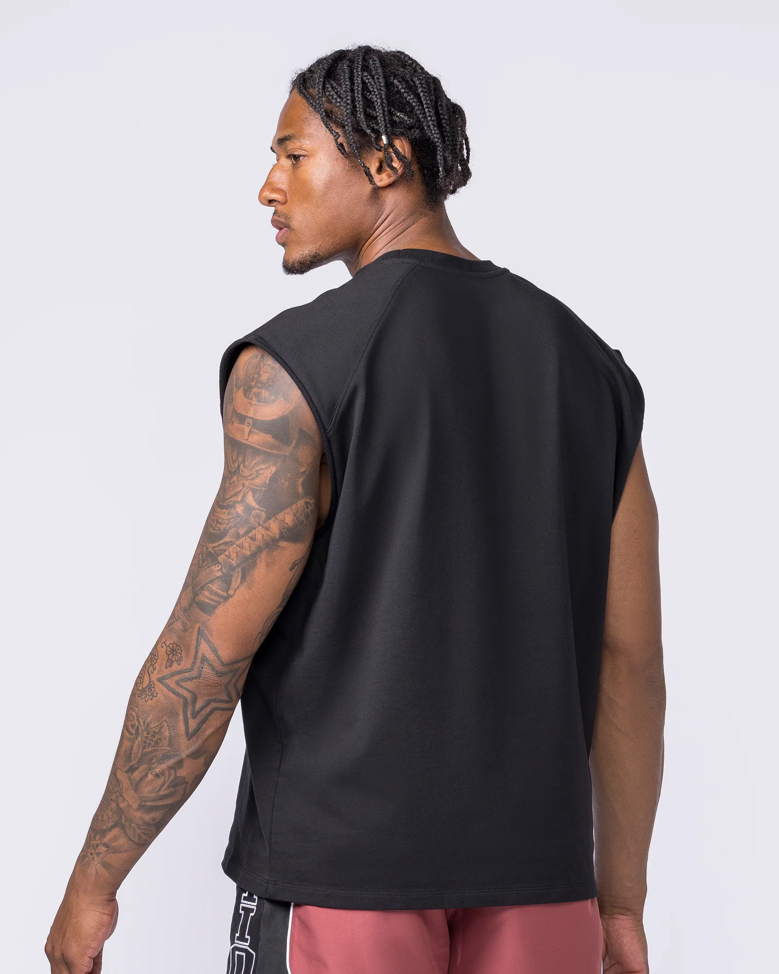 Off Duty Boxy Muscle Tank - Black - Image 3