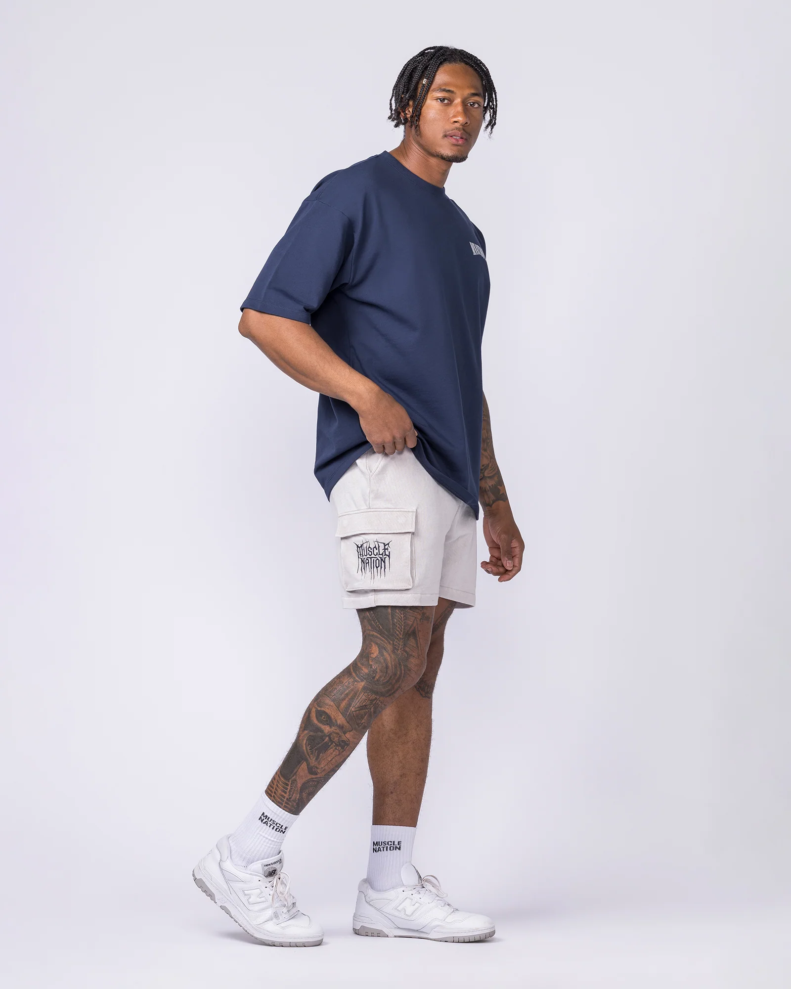 Off Duty Oversized Tee - Navy - Image 5