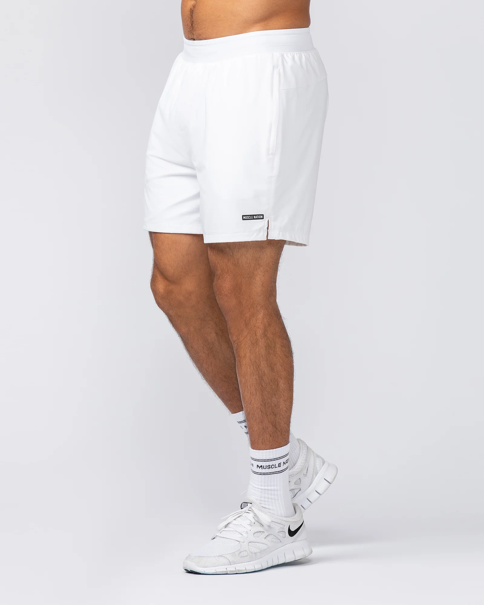 On Repeat Training 5" Shorts - White - Image 2