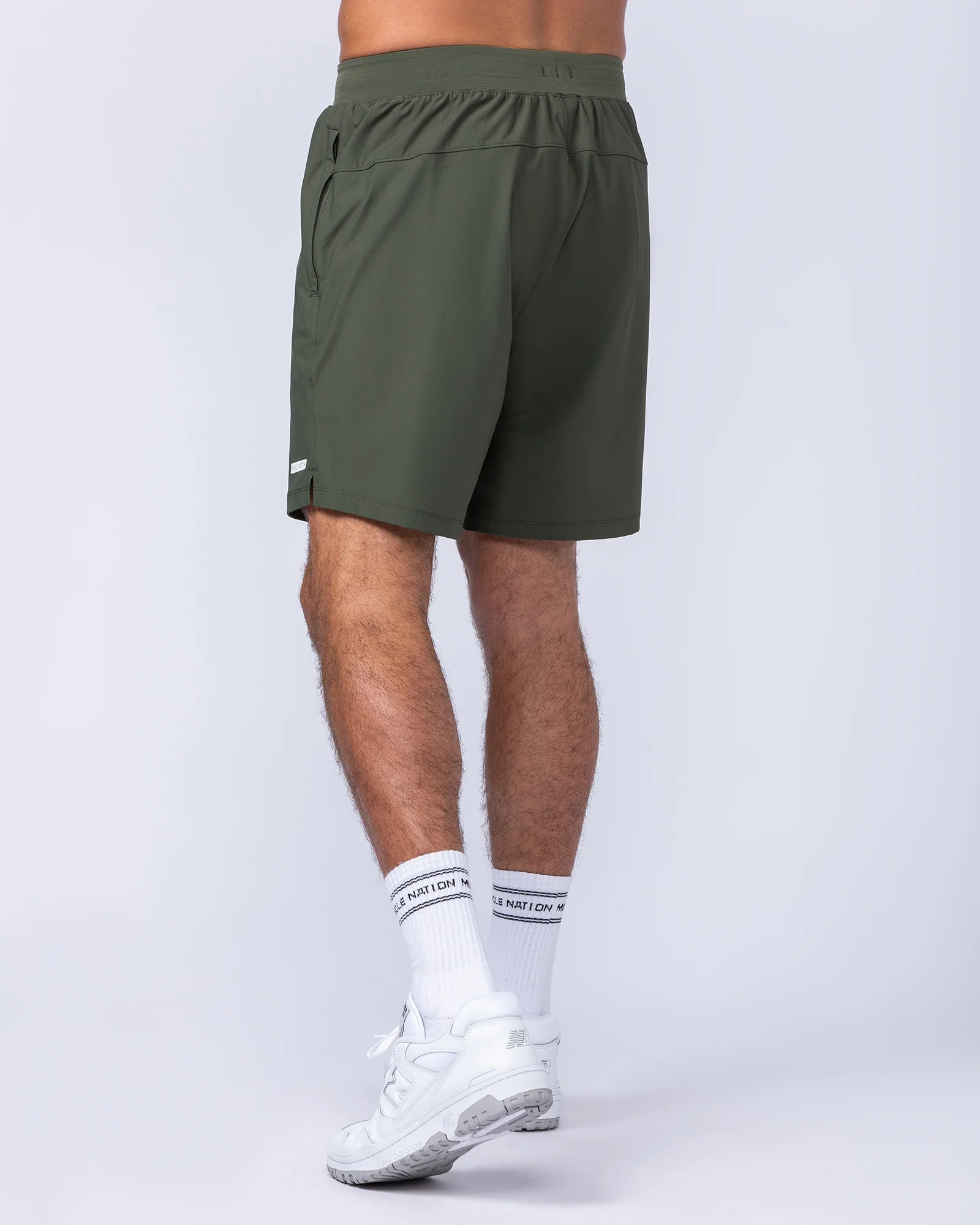 On Repeat Training 7" Shorts - Dark Khaki - Image 4