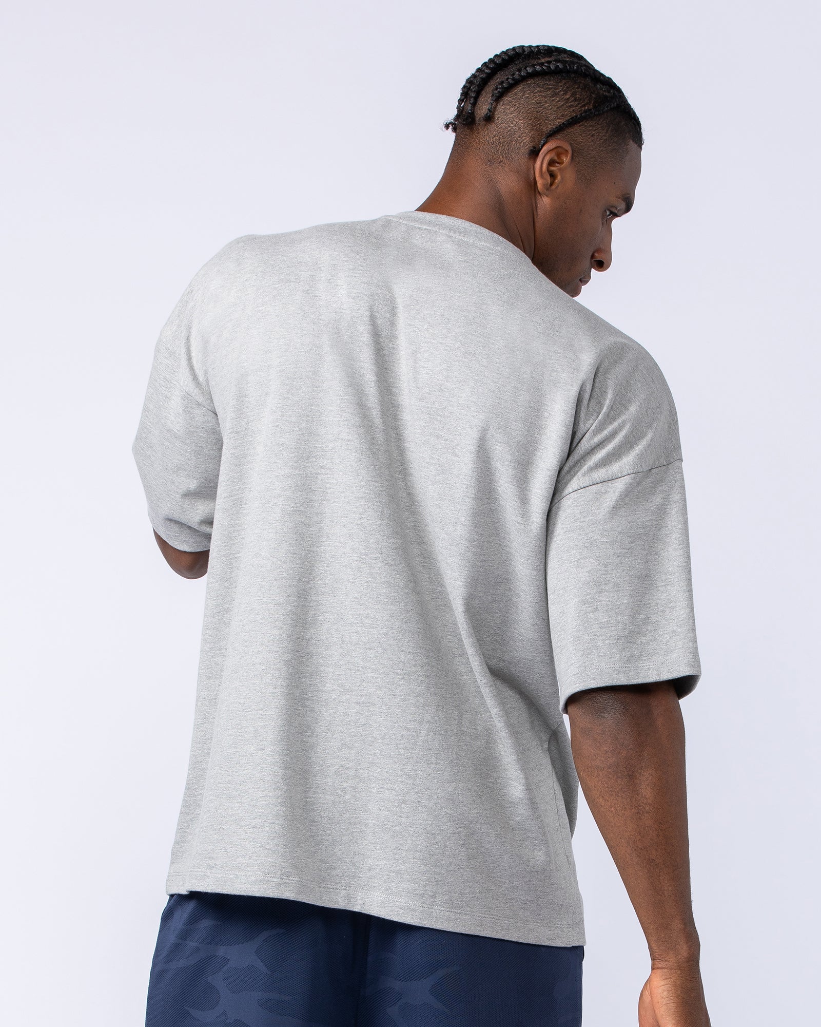 Original Oversized Boxy Tee - Grey Marl - Image 5
