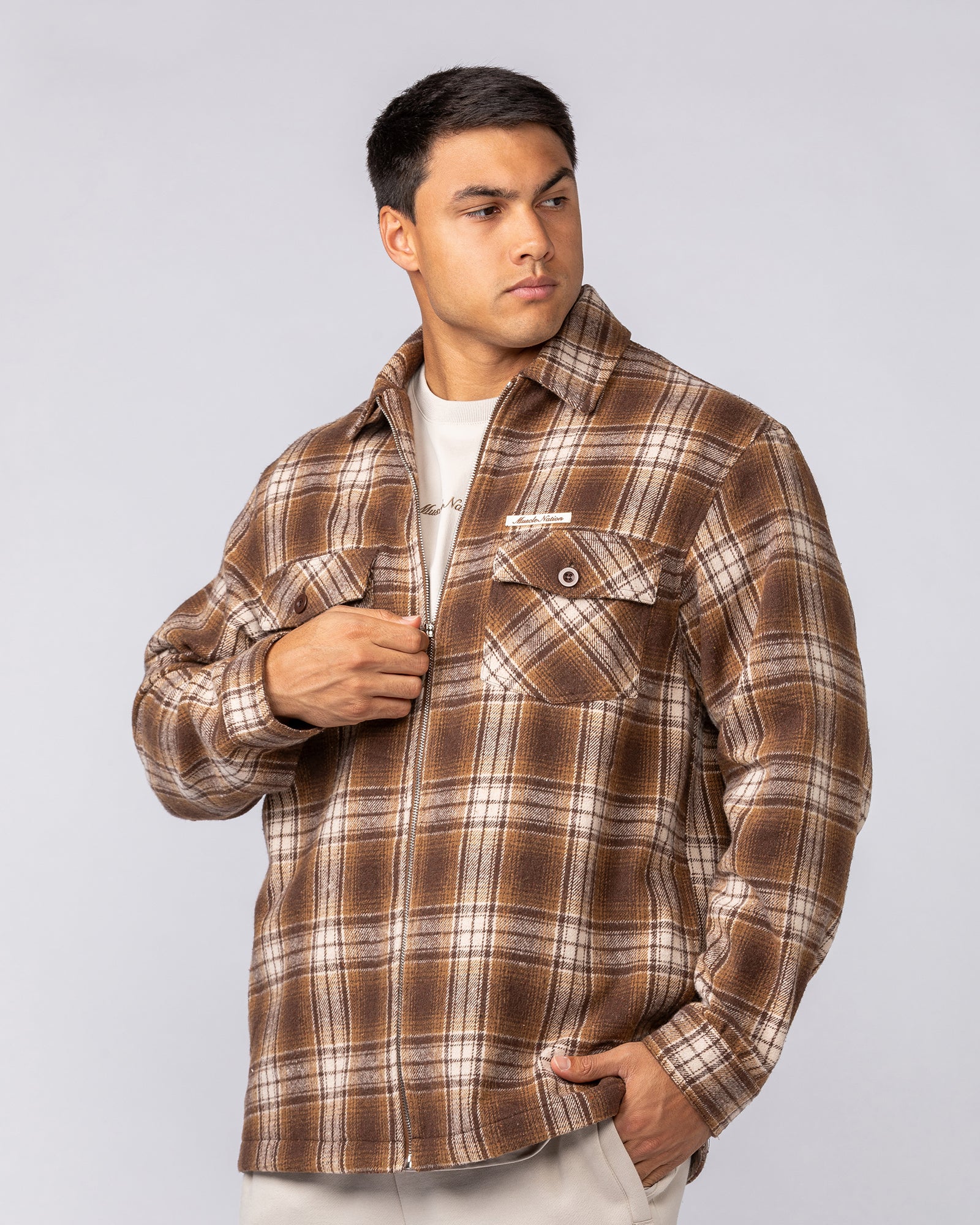 Oversized Shacket - Plaid - Image 4