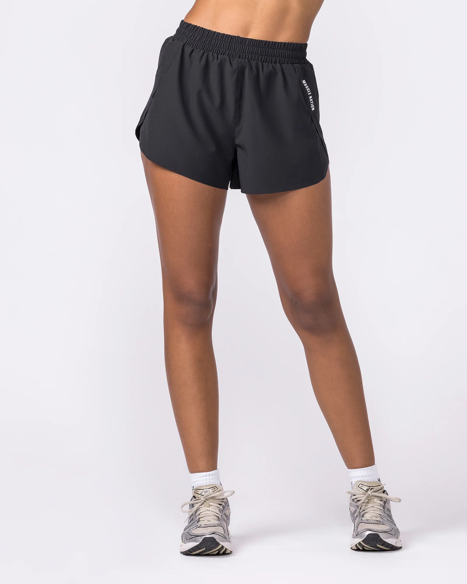 Pace High-Waisted Run Shorts - Black - Image 4