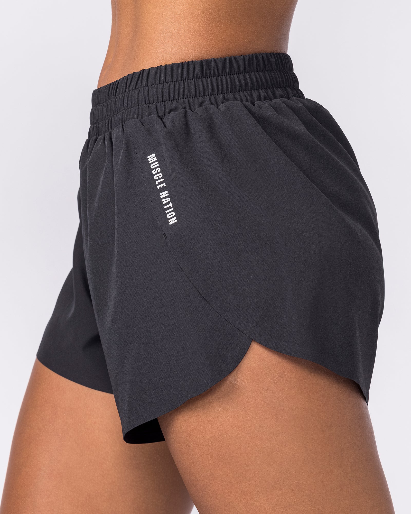 Pace High-Waisted Run Shorts - Black - Image 5