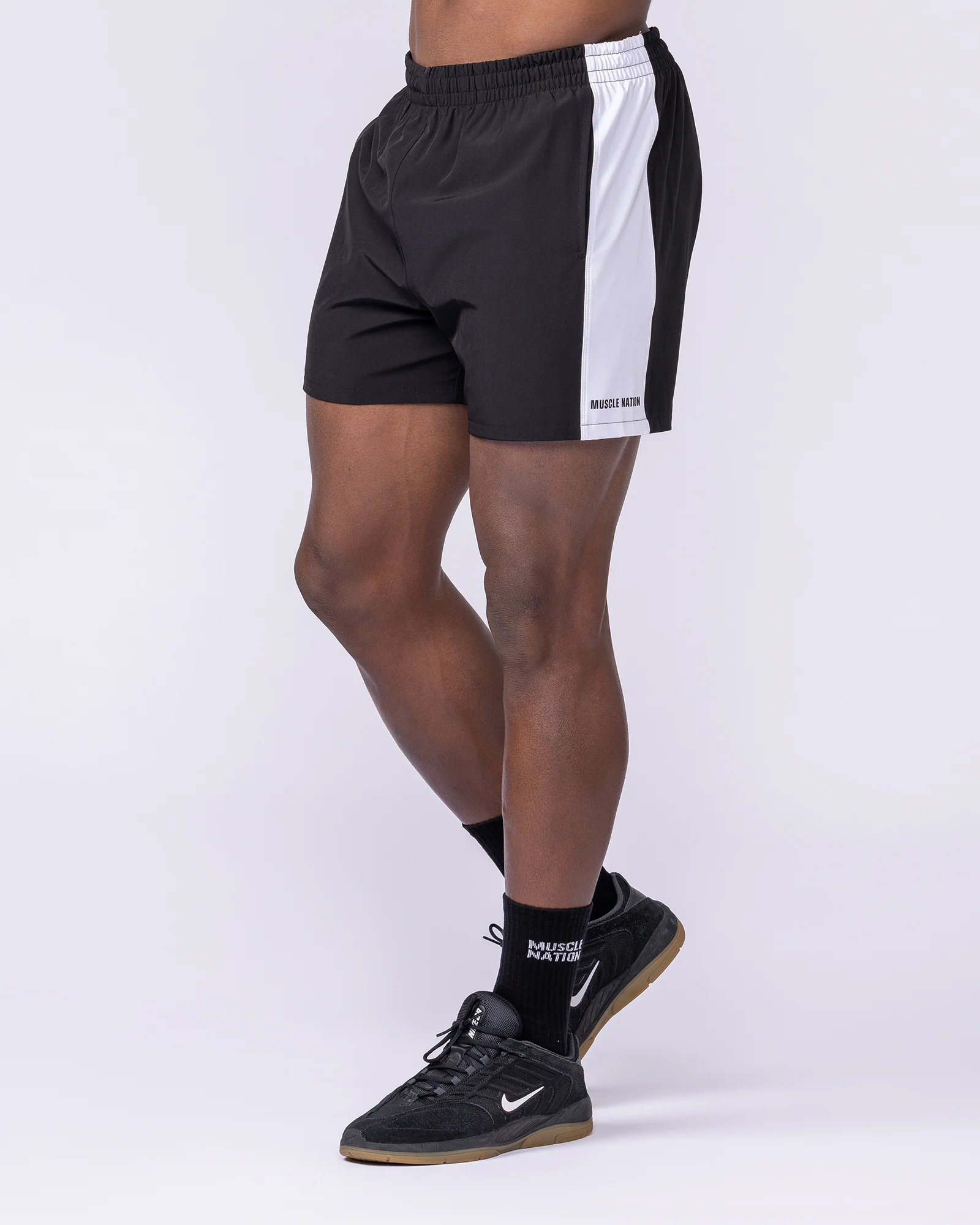 Panelled Function 4" Shorts - Black - Image 4