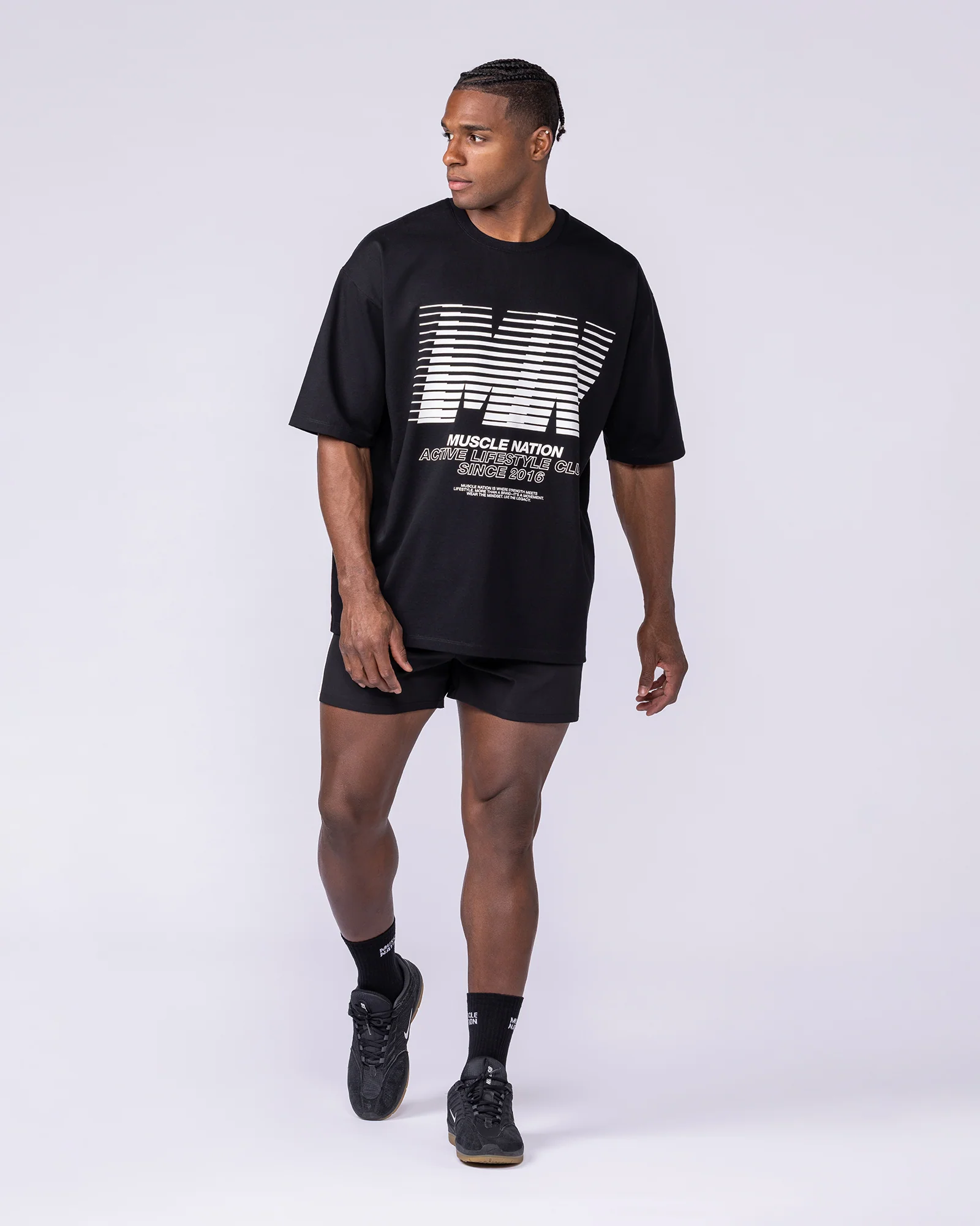 Panelled Function 4" Shorts - Black - Image 6