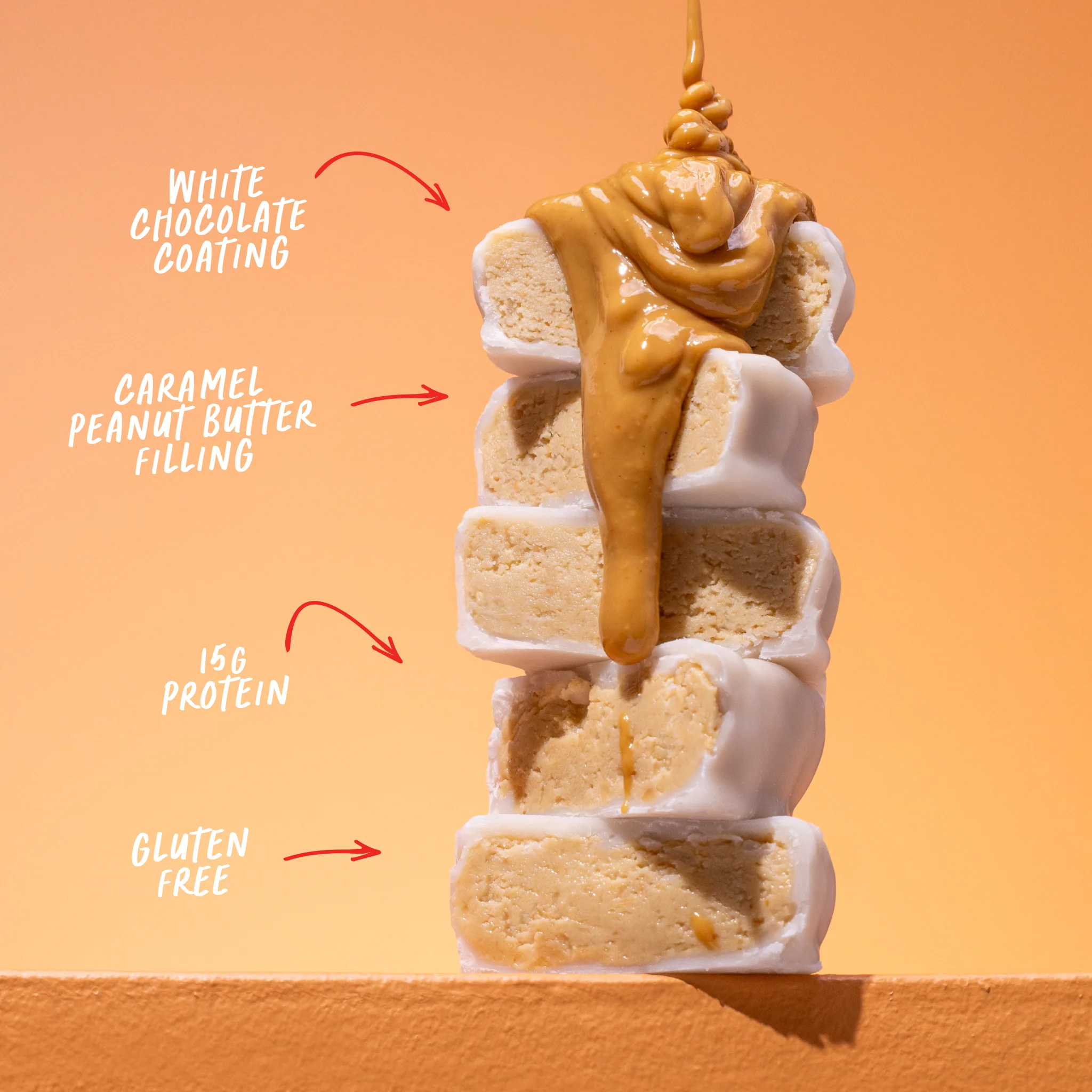PEANUT BUTTER CUP - Choclt White Choc Caramel - Box of 10 - Image 3