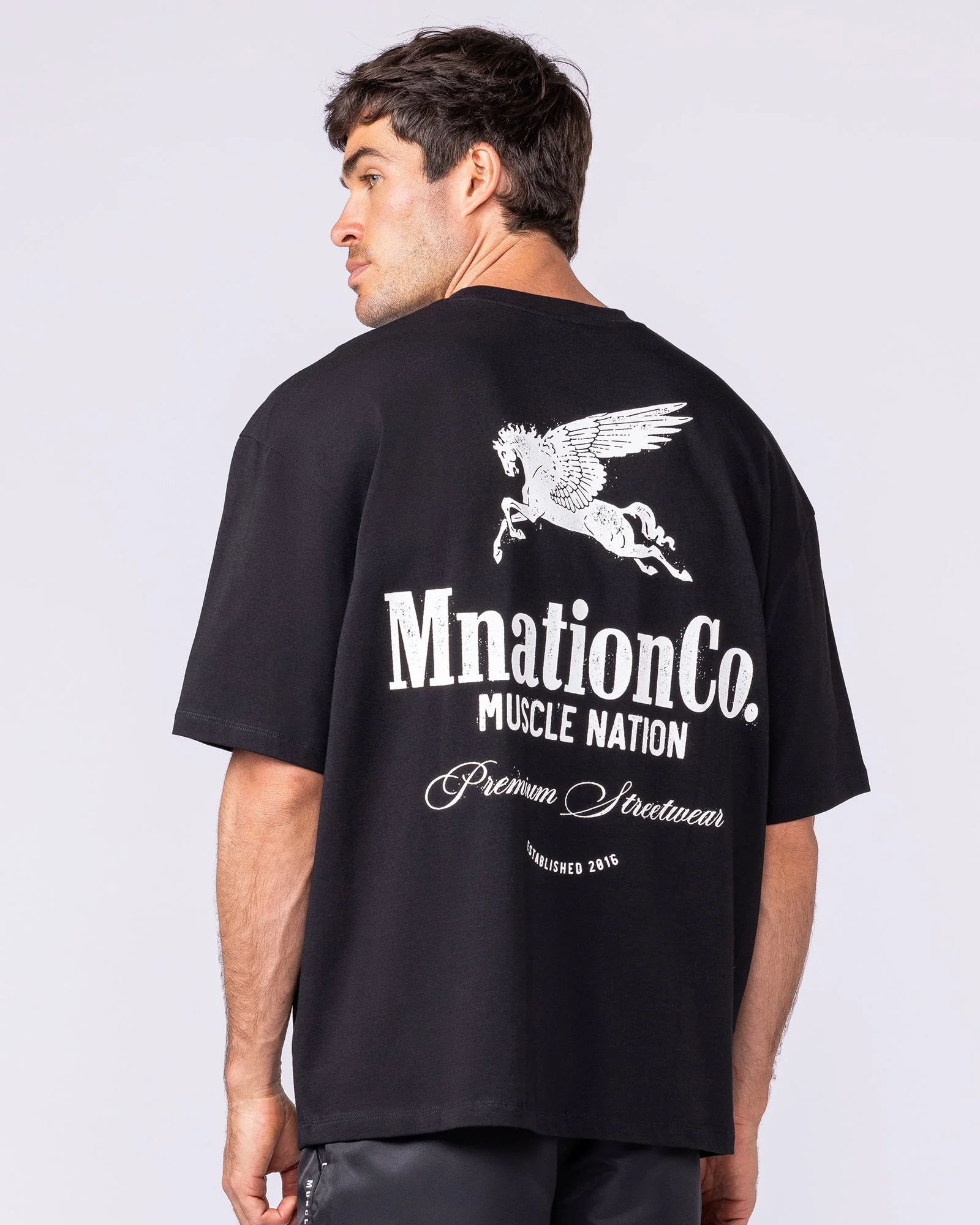 Pegasus Oversized Tee - Black - Image 5