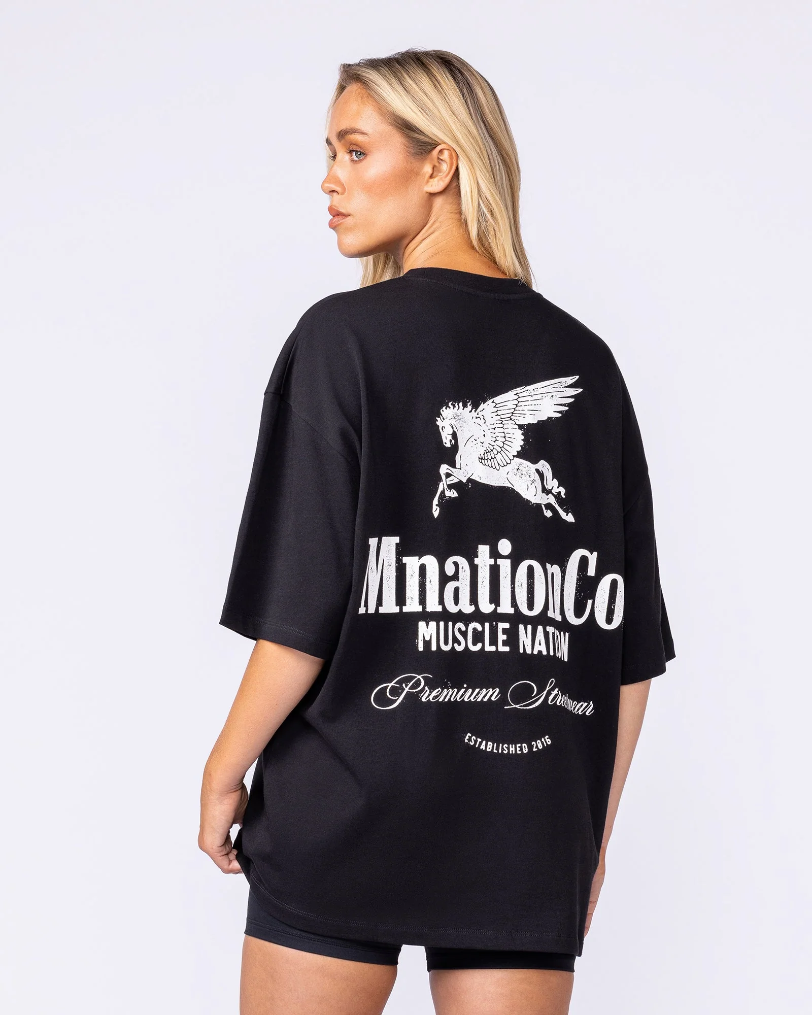 Pegasus Oversized Tee - Black - Image 8