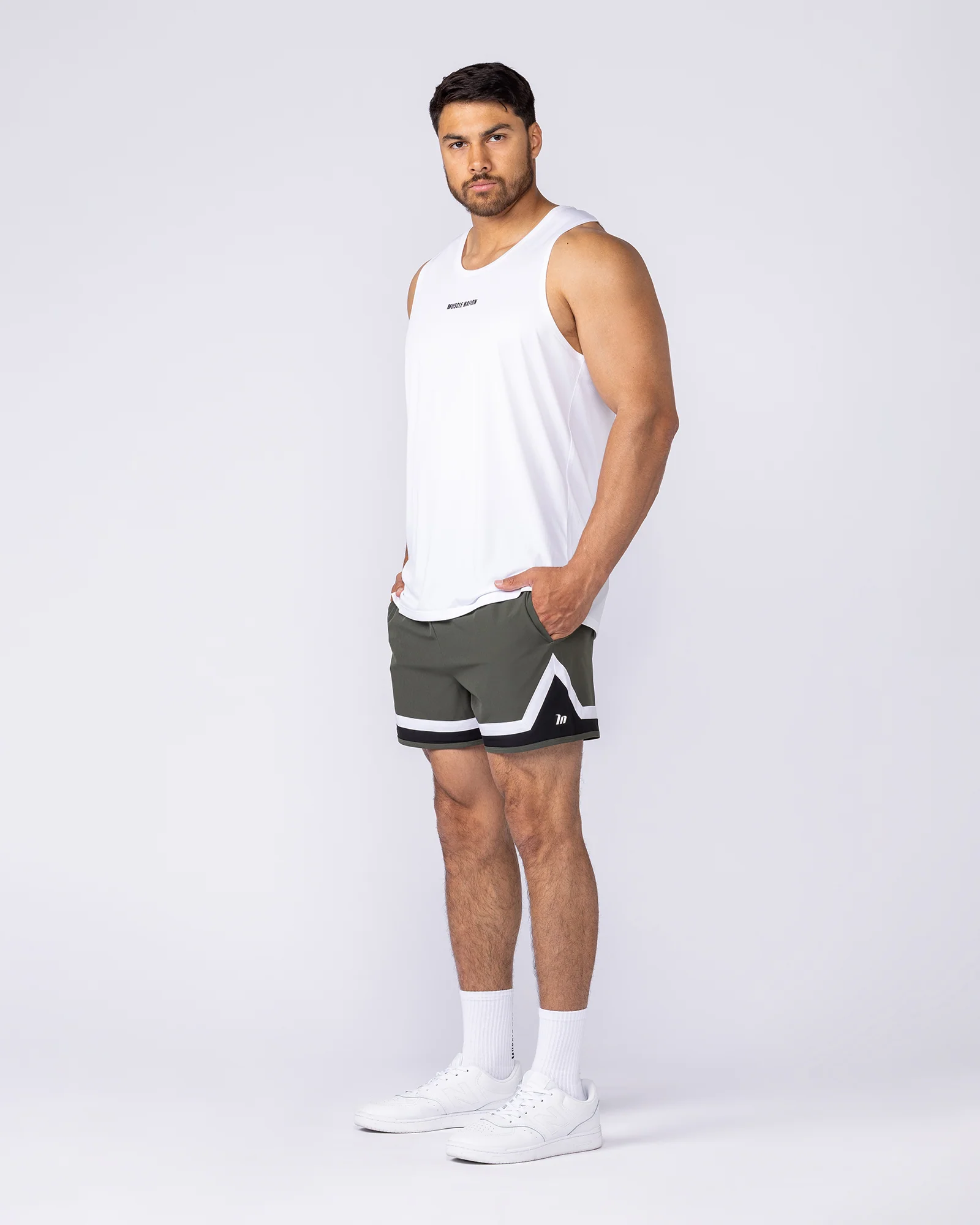 Player 4" Active Shorts - Dark Khaki - Image 6