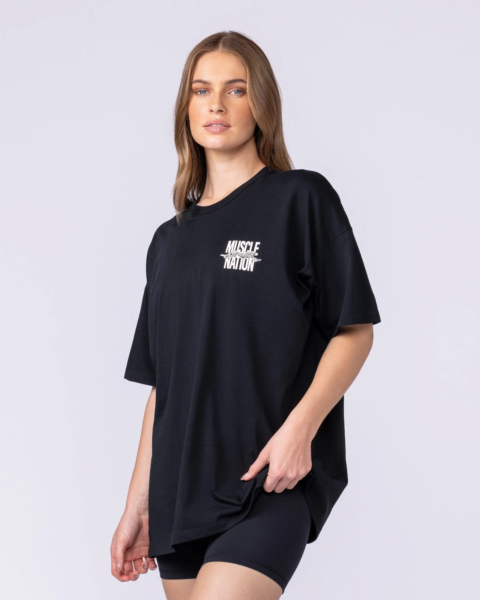 Pounce Oversized Tee - Black - Image 4