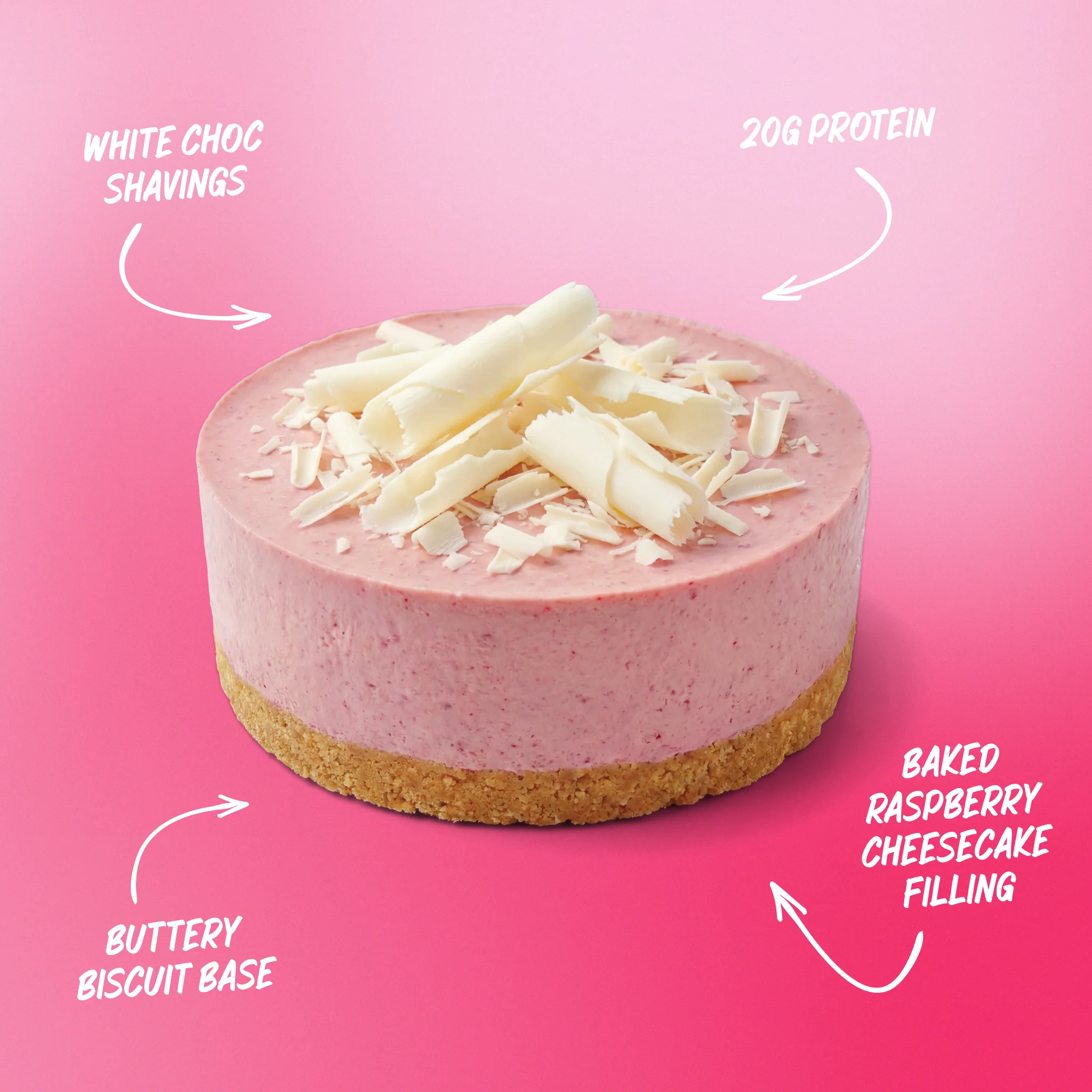 Protein Cheesecake - Raspberry White Chocolate - Image 3