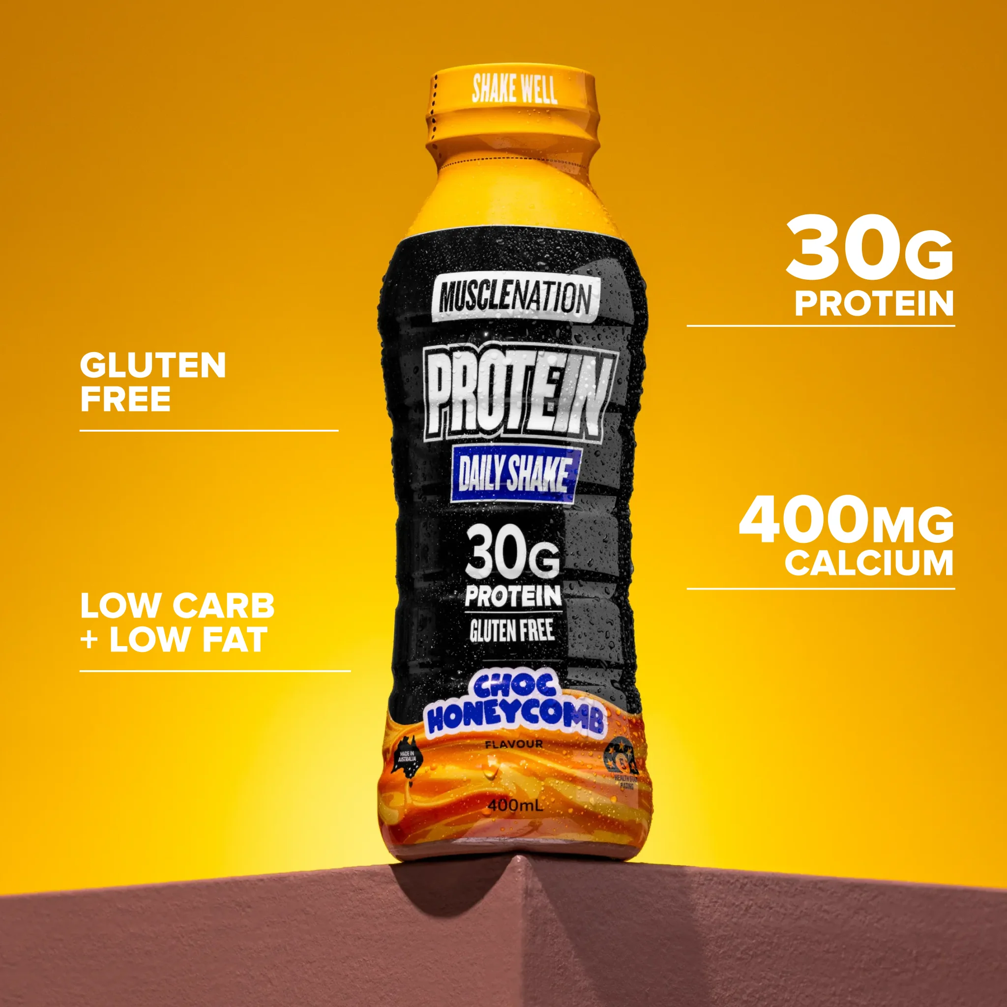 Protein Shake RTD - Choc Honeycomb 400ml Bottle (6 Pack) - Image 3