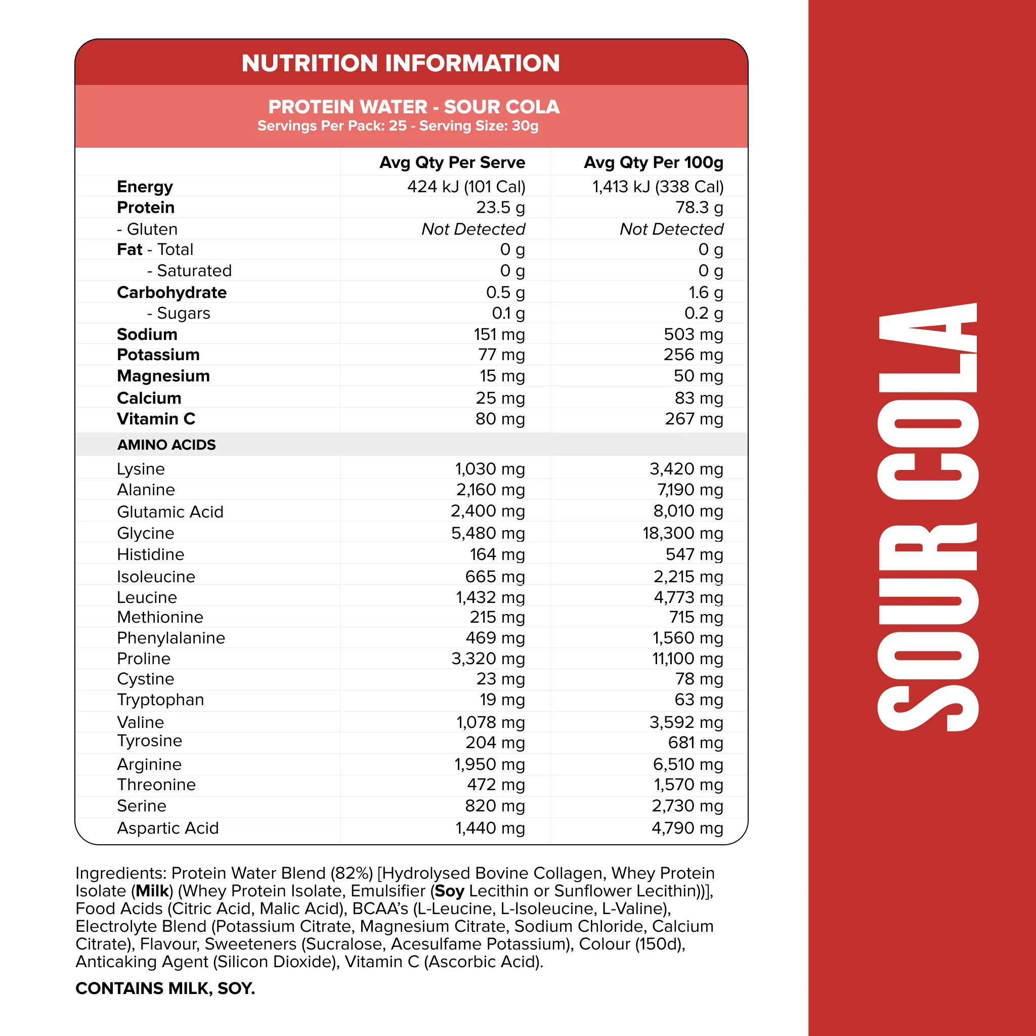 PROTEIN WATER - Sour Cola - 25 serves - Image 3