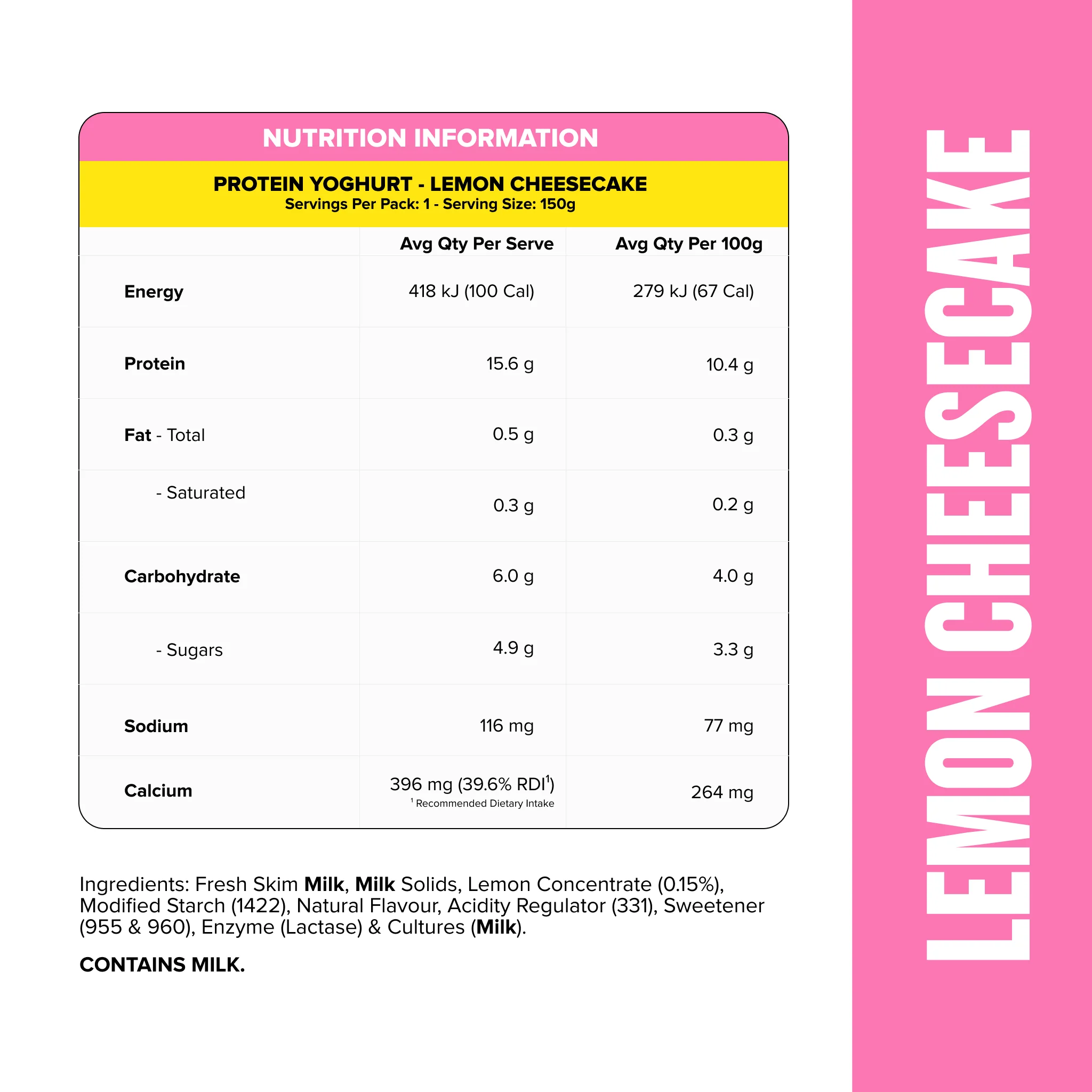 PROTEIN YOGHURT - Lemon Cheesecake Pouch - Image 2