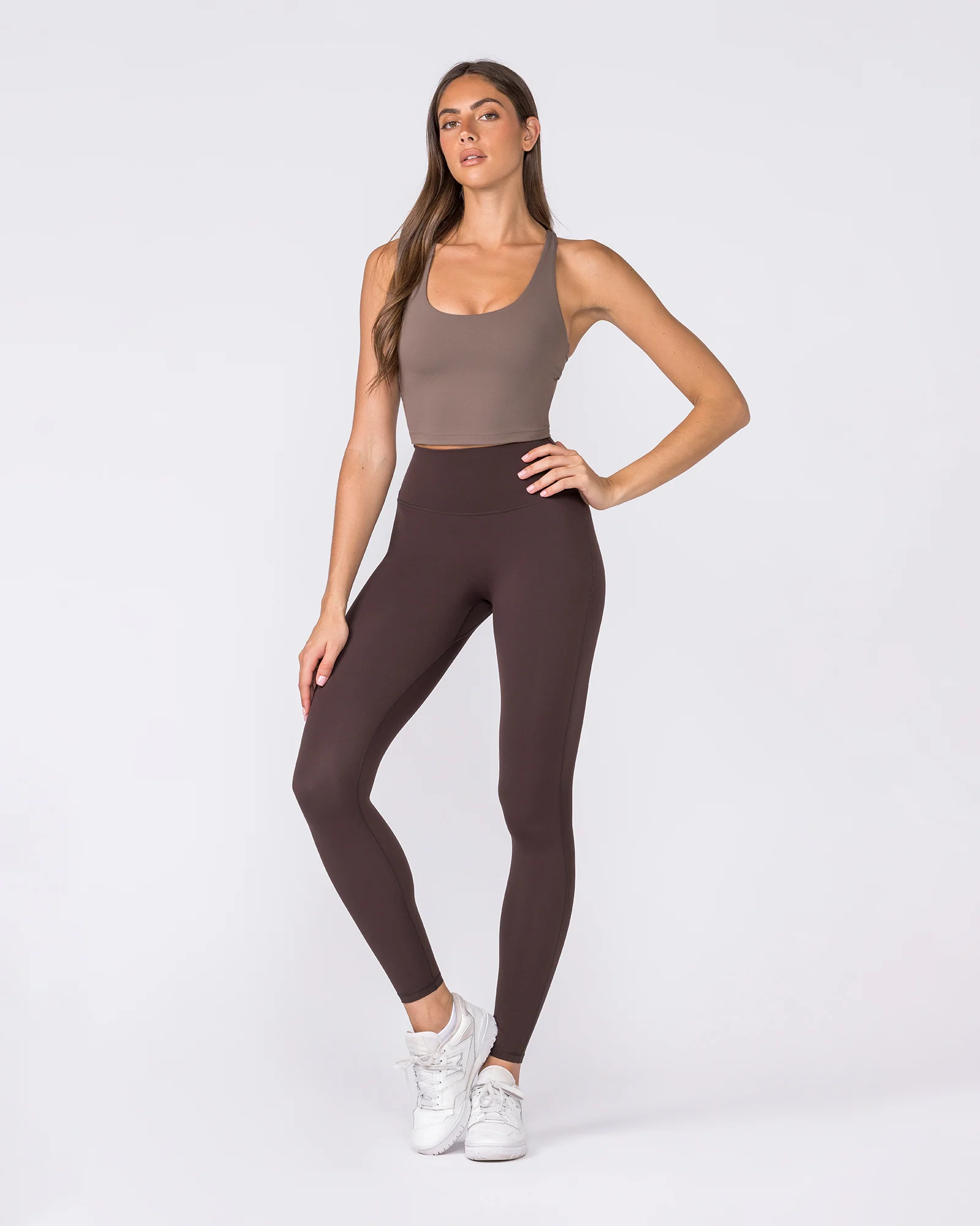 Racer Bra Tank - Taupe - Image 6