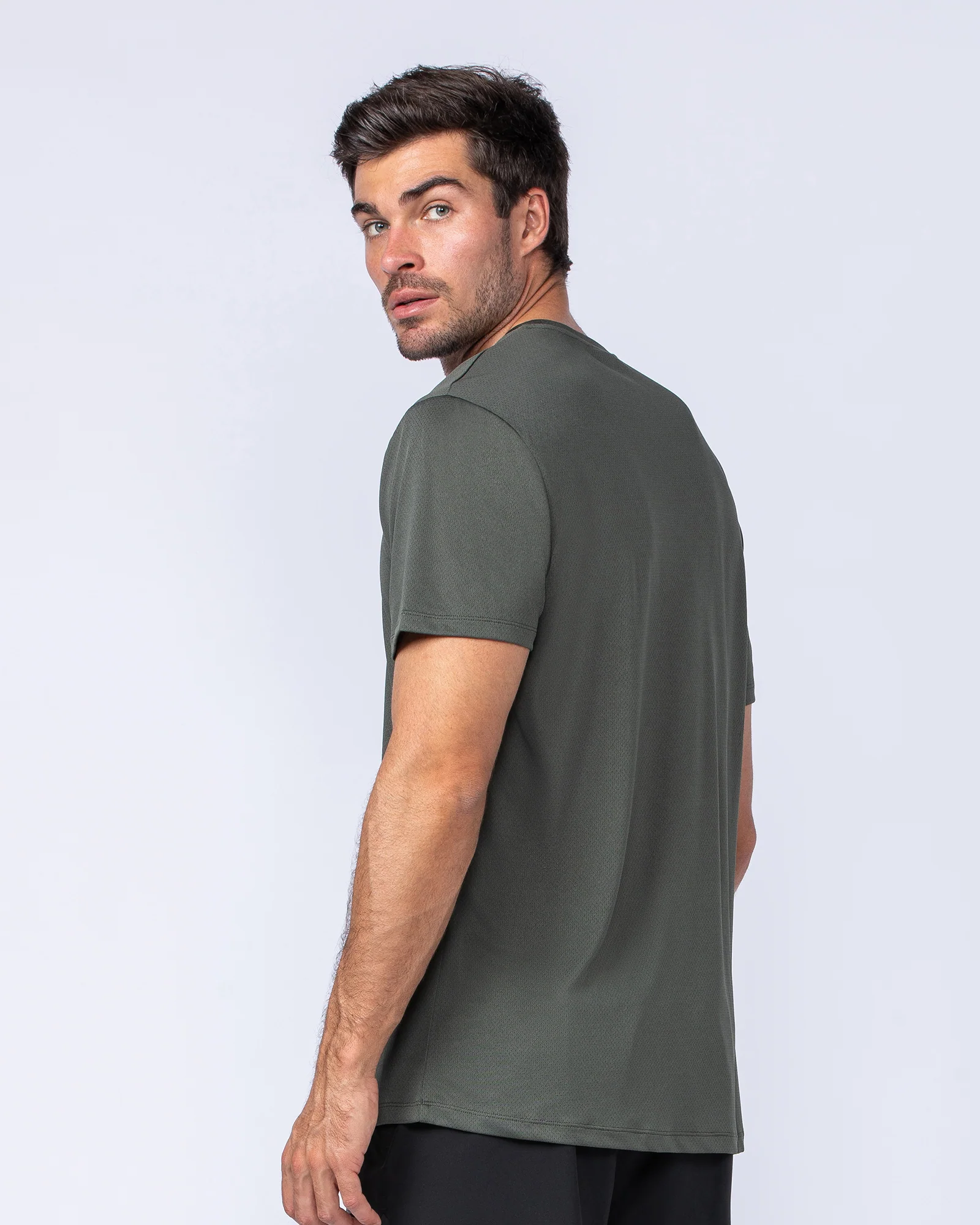 Relaxed Active Tee - Dark Khaki - Image 3