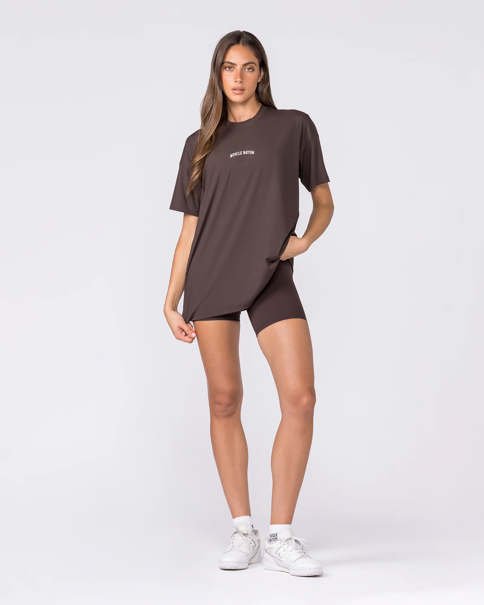 Relaxed Rib Training Tee - Cocoa - Image 5