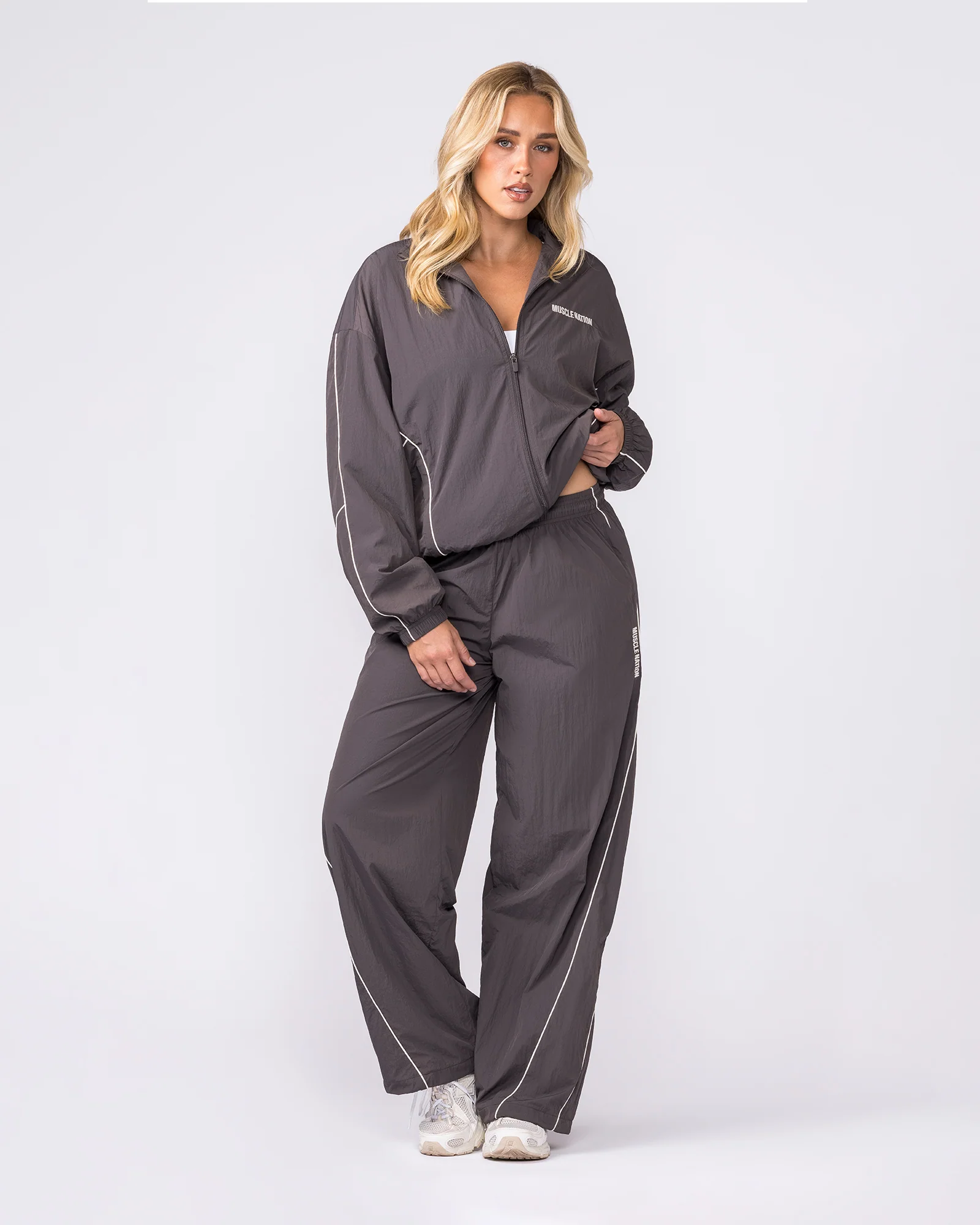 Revival Straight Leg Track Pants - Slate - Image 8