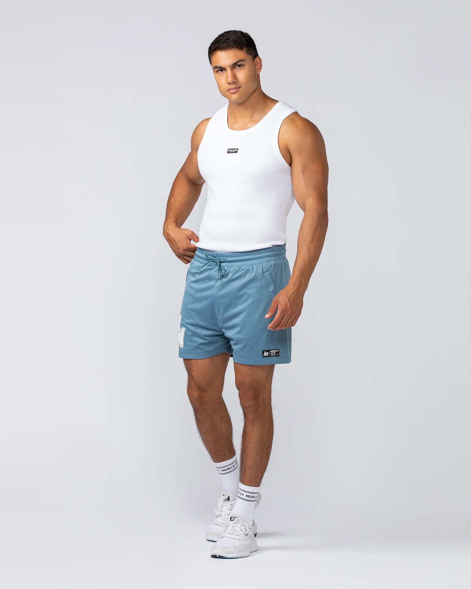 Rib Fitted Training Tank - White - Image 6