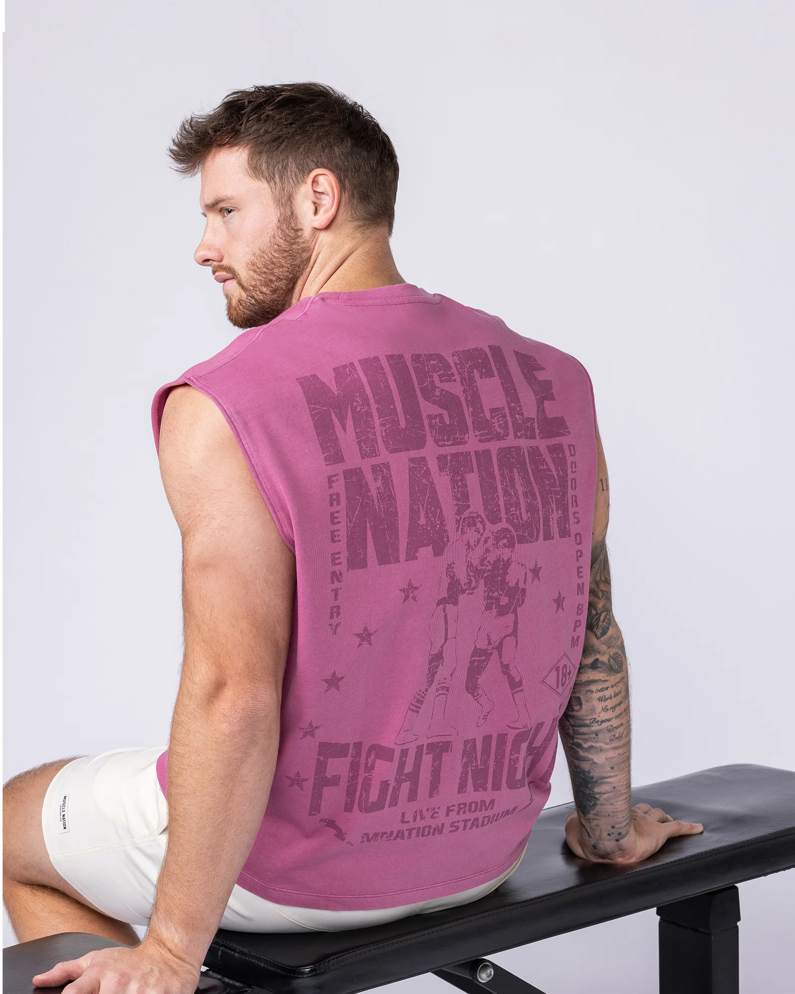 Ringside Vintage Boxy Muscle Tank - Washed Wild Rose - Image 3