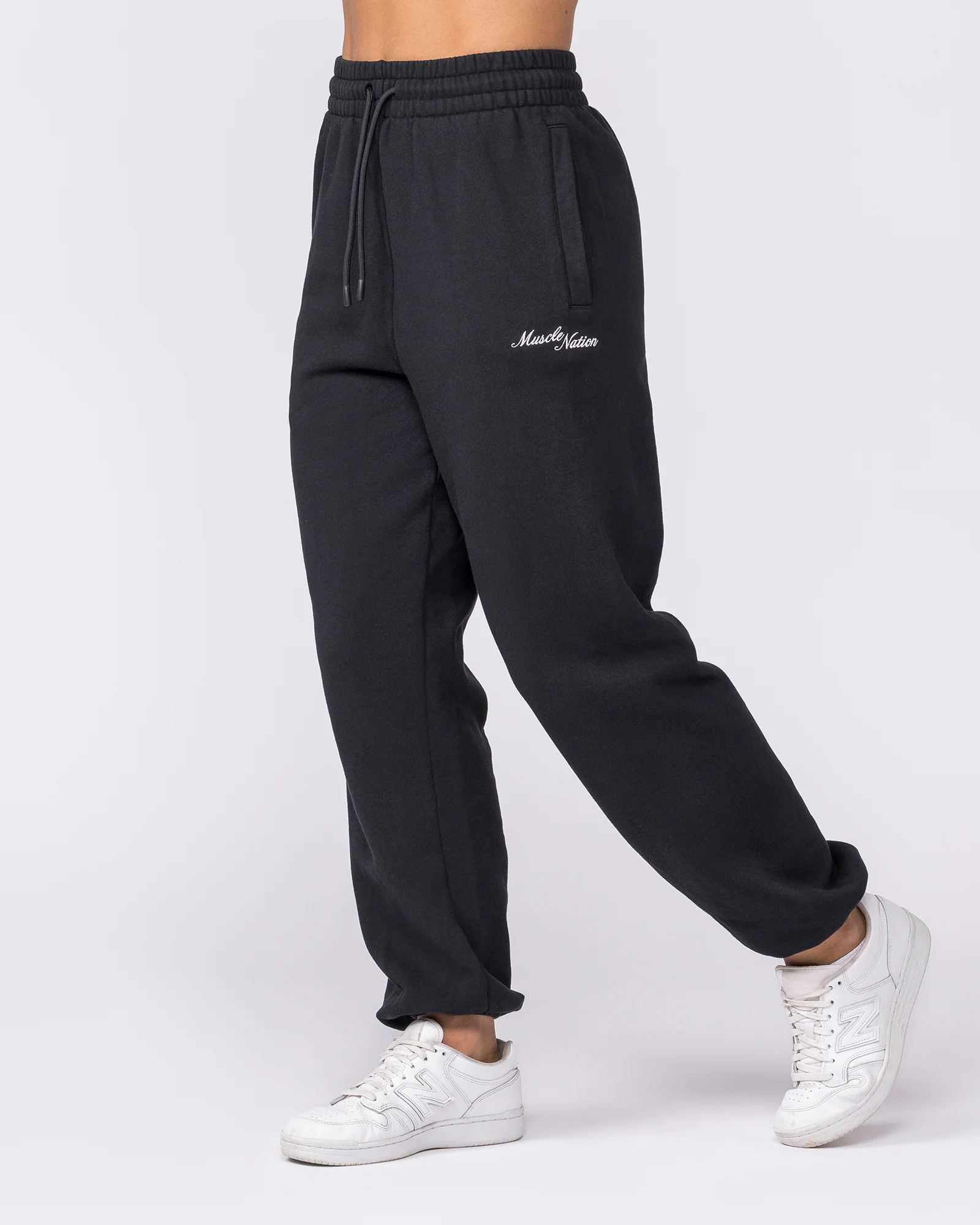 Routine Slouchy Trackies - Black - Image 5