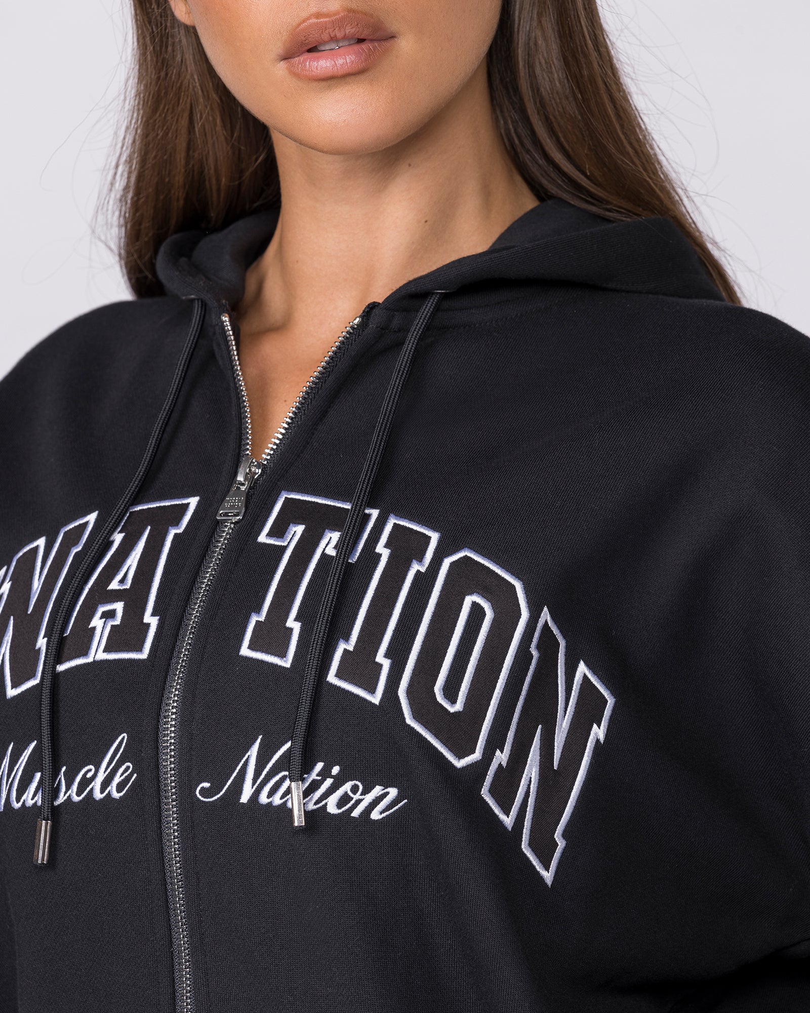 Routine Zip Through Hoodie - Black - Image 2