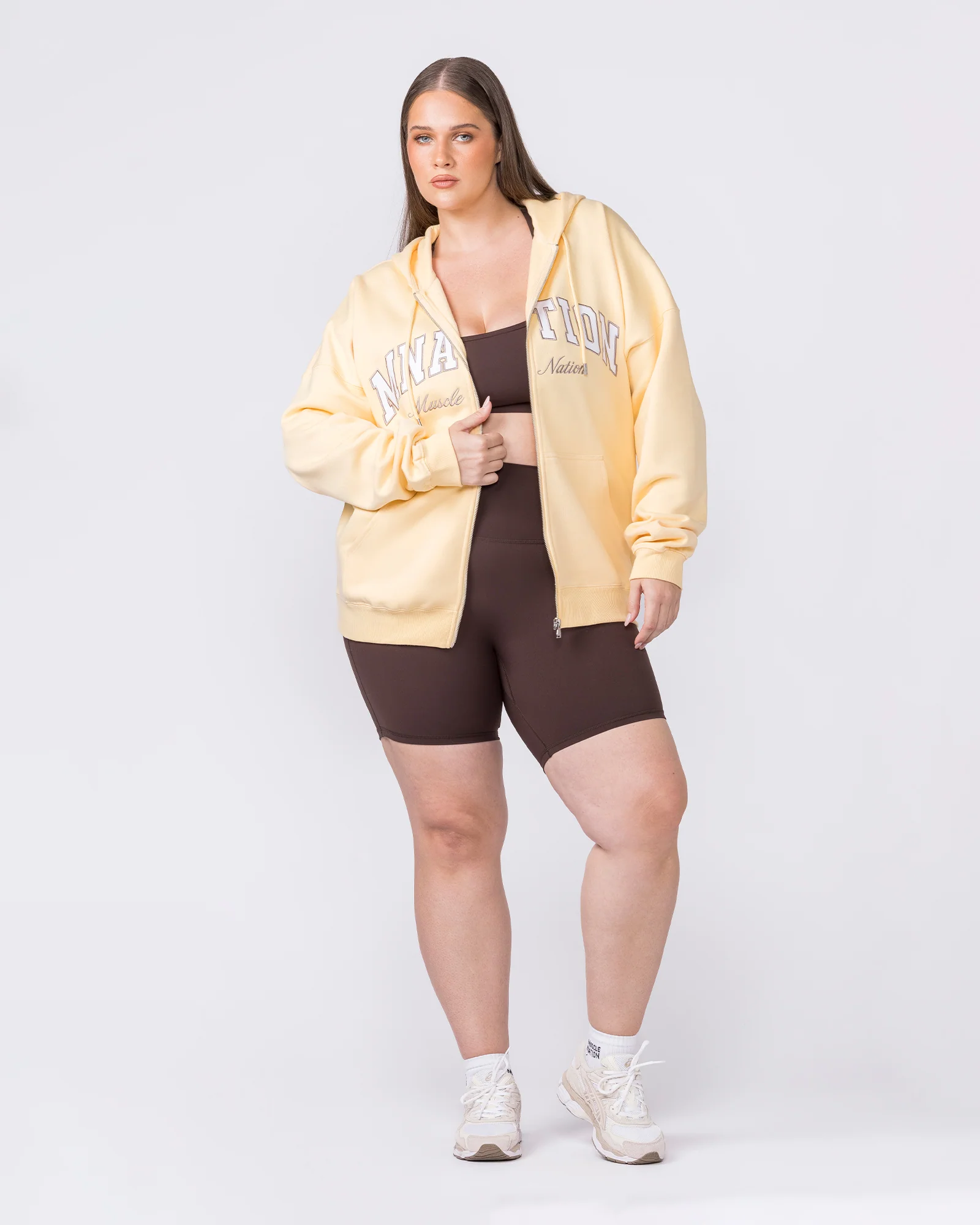 Routine Zip Through Hoodie - Panna Cotta - Image 7