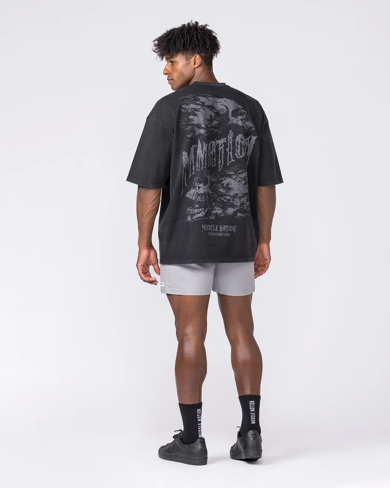 Ruins Oversized Vintage Tee - Washed Black - Image 6