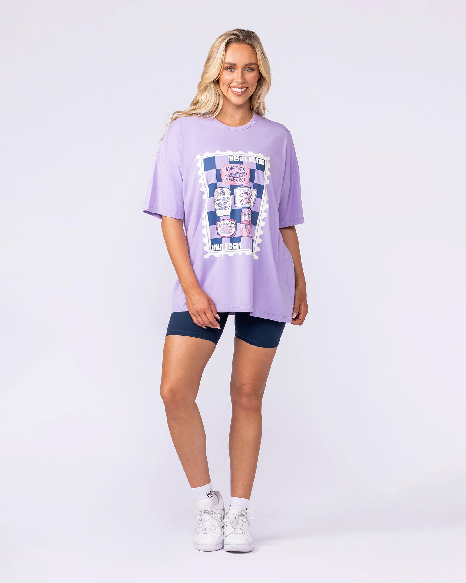 Sardina Oversized Vintage Tee - Washed Iris - Image 6