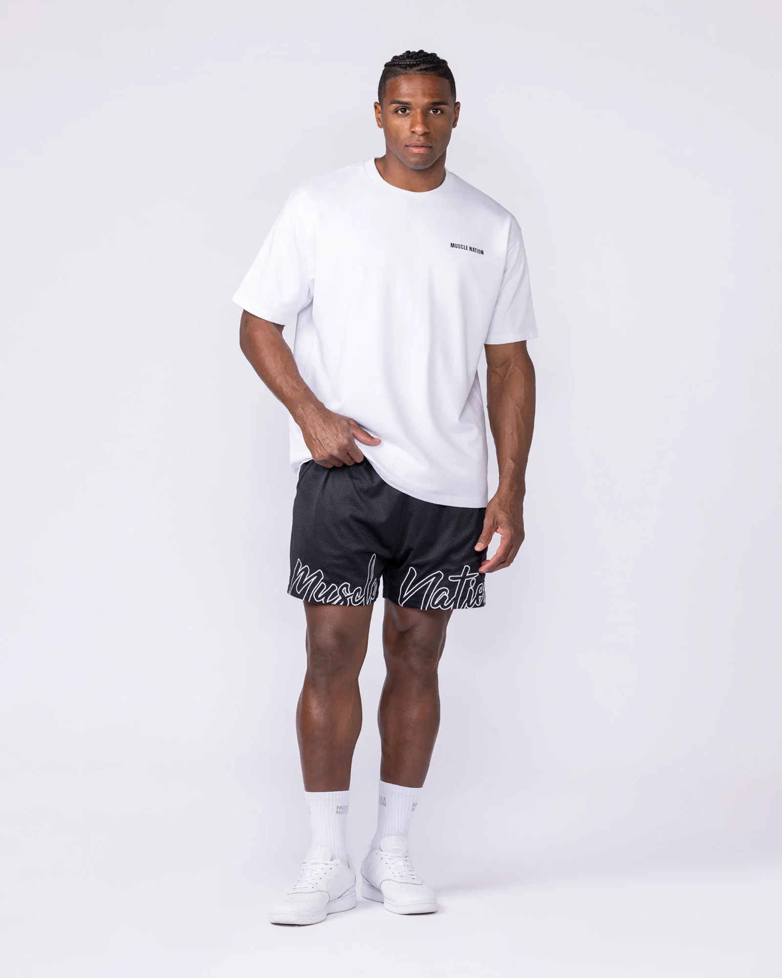 Script Lay Up 4" Shorts - Black - Image 7