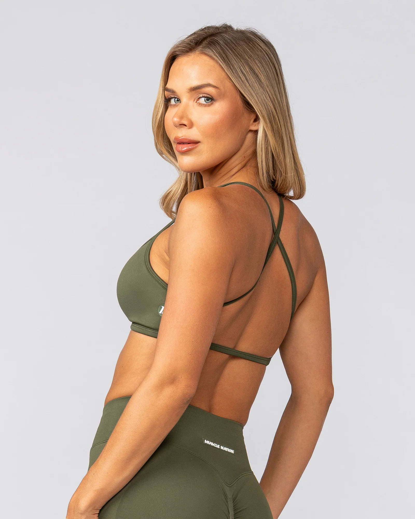 Sculpt Seamless Bralette - Dark Khaki - Image 2