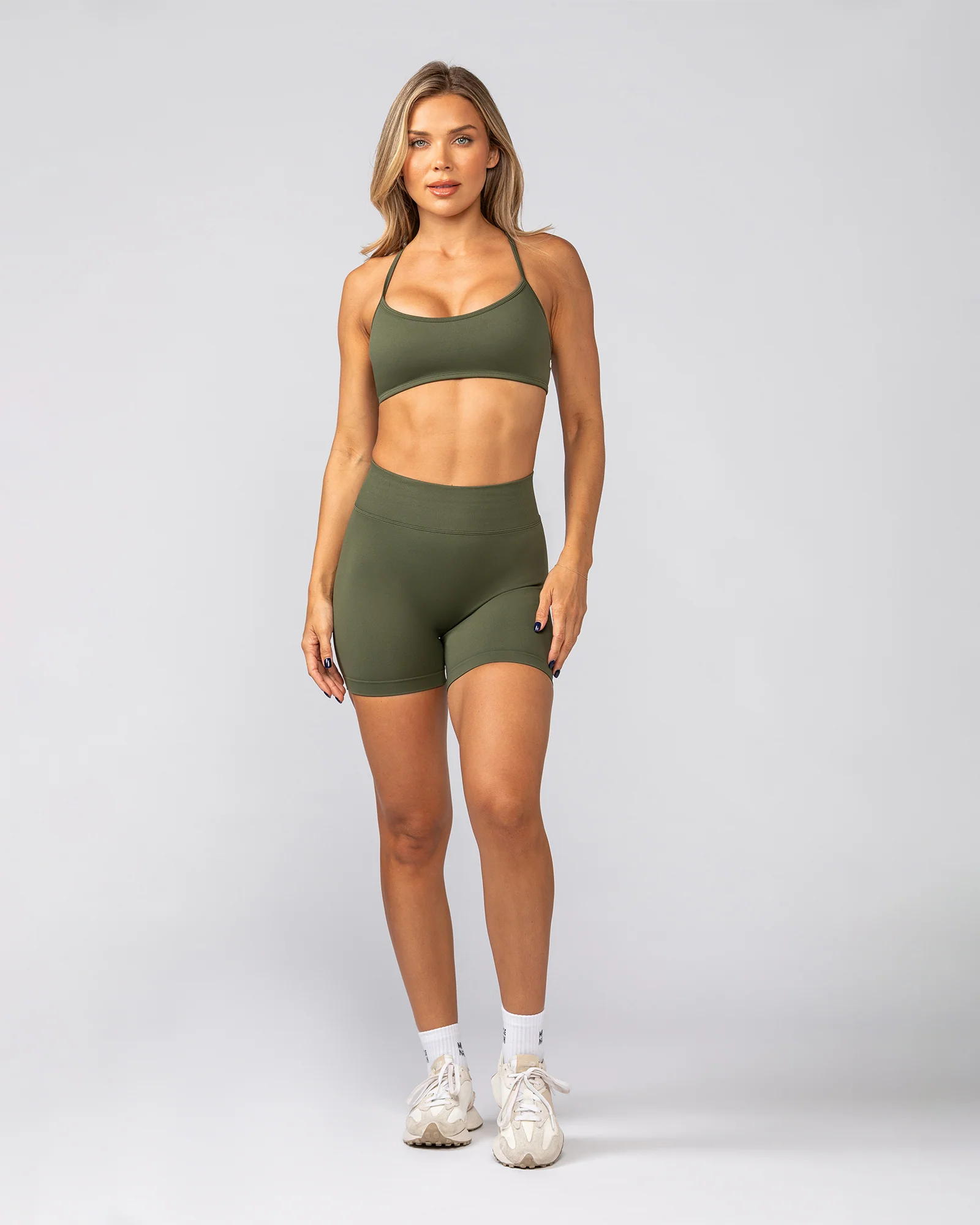Sculpt Seamless Bralette - Dark Khaki - Image 4