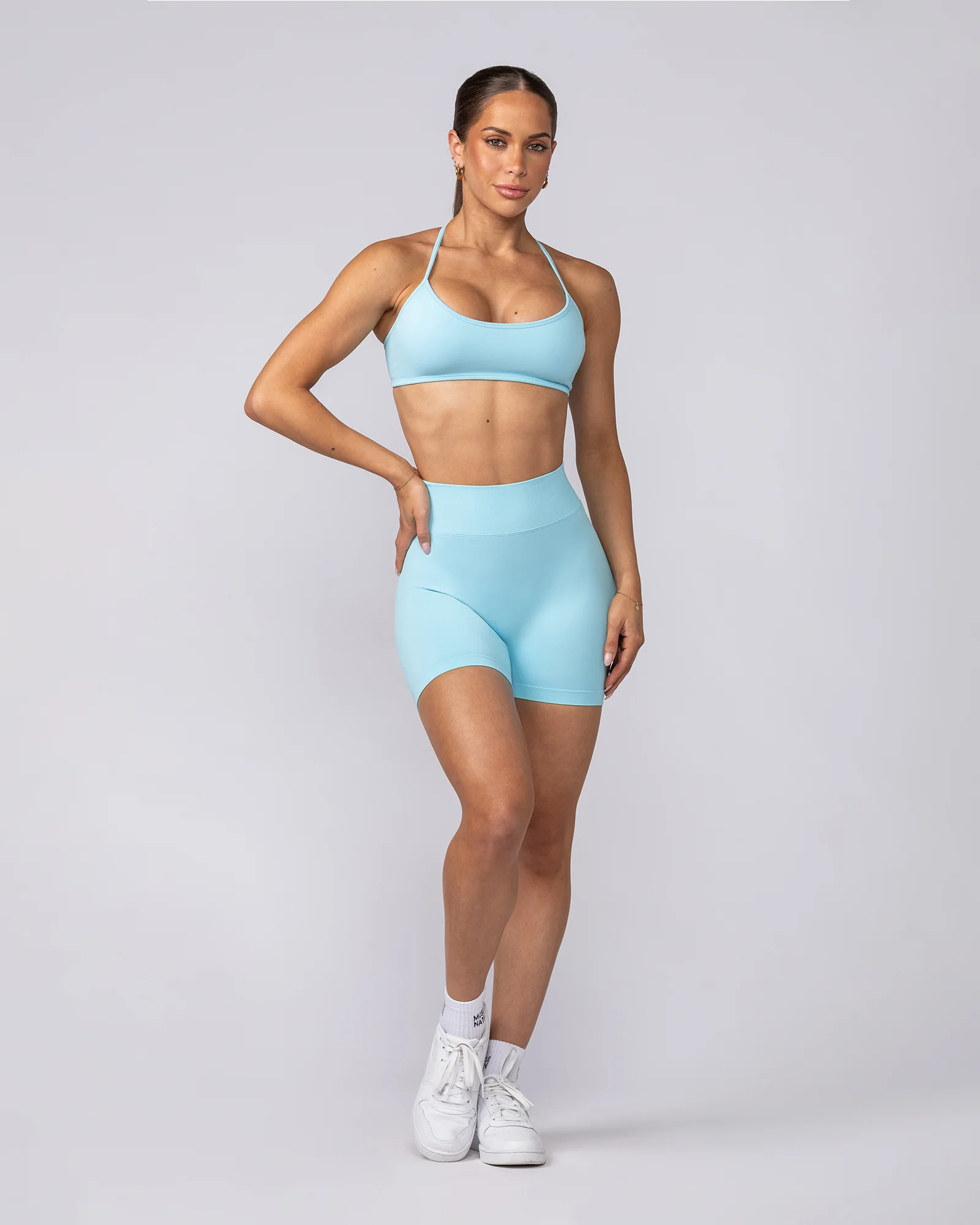 Sculpt Seamless Midway Shorts - Lagoon - Image 6