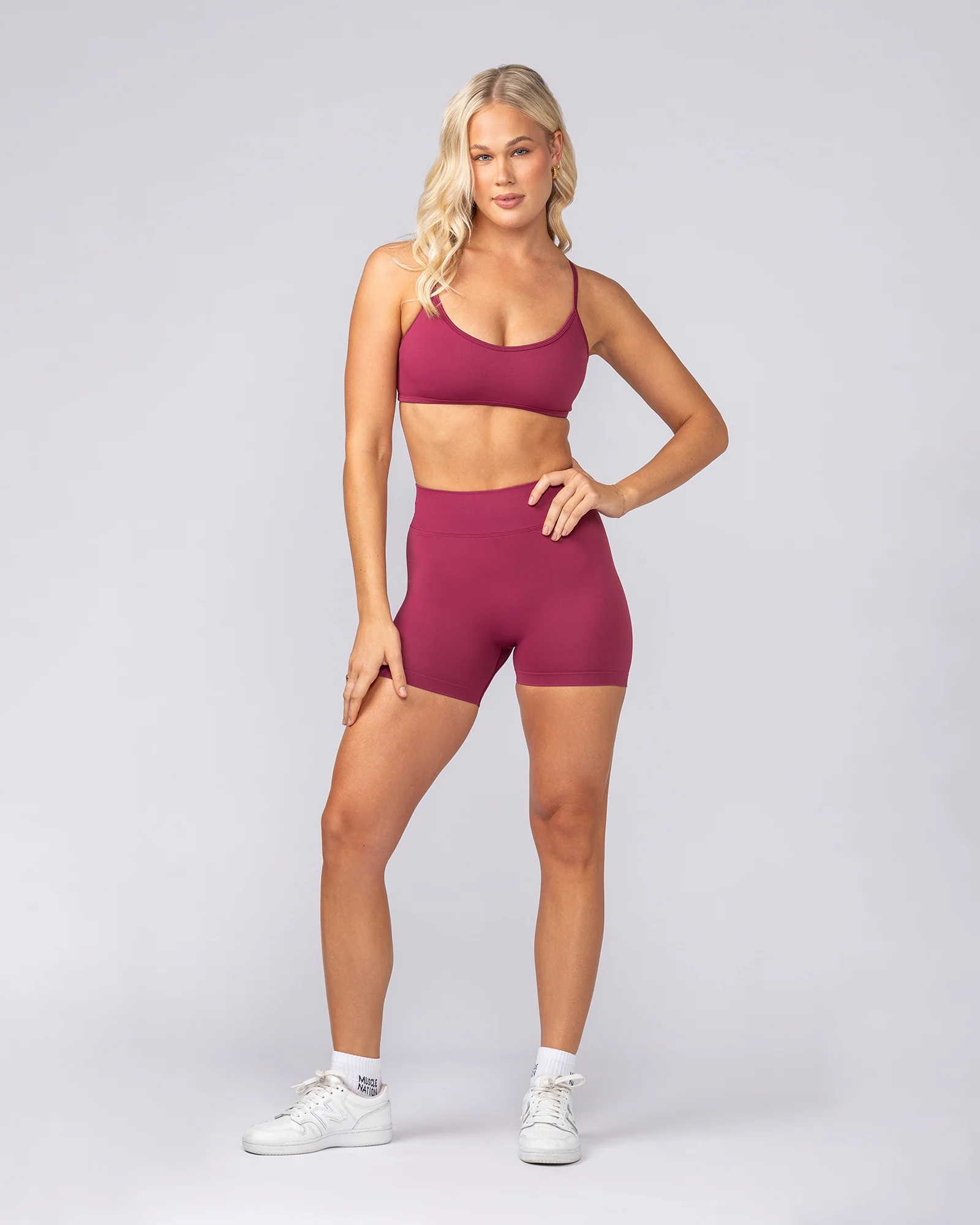 Sculpt Seamless Midway Shorts - Rose Bud - Image 6