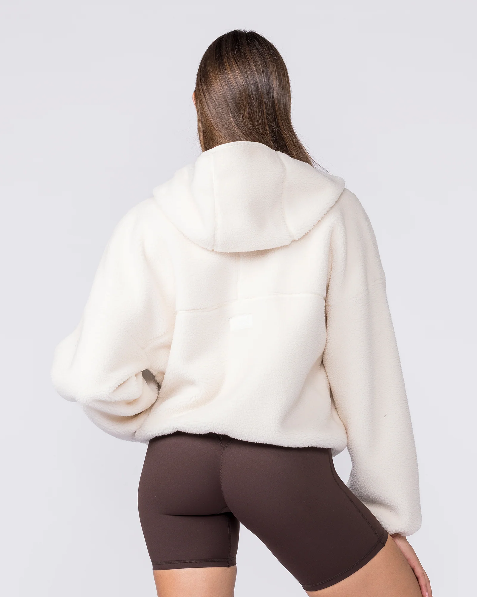 Sherpa Zip Through Hoodie - Whipped Cream - Image 5