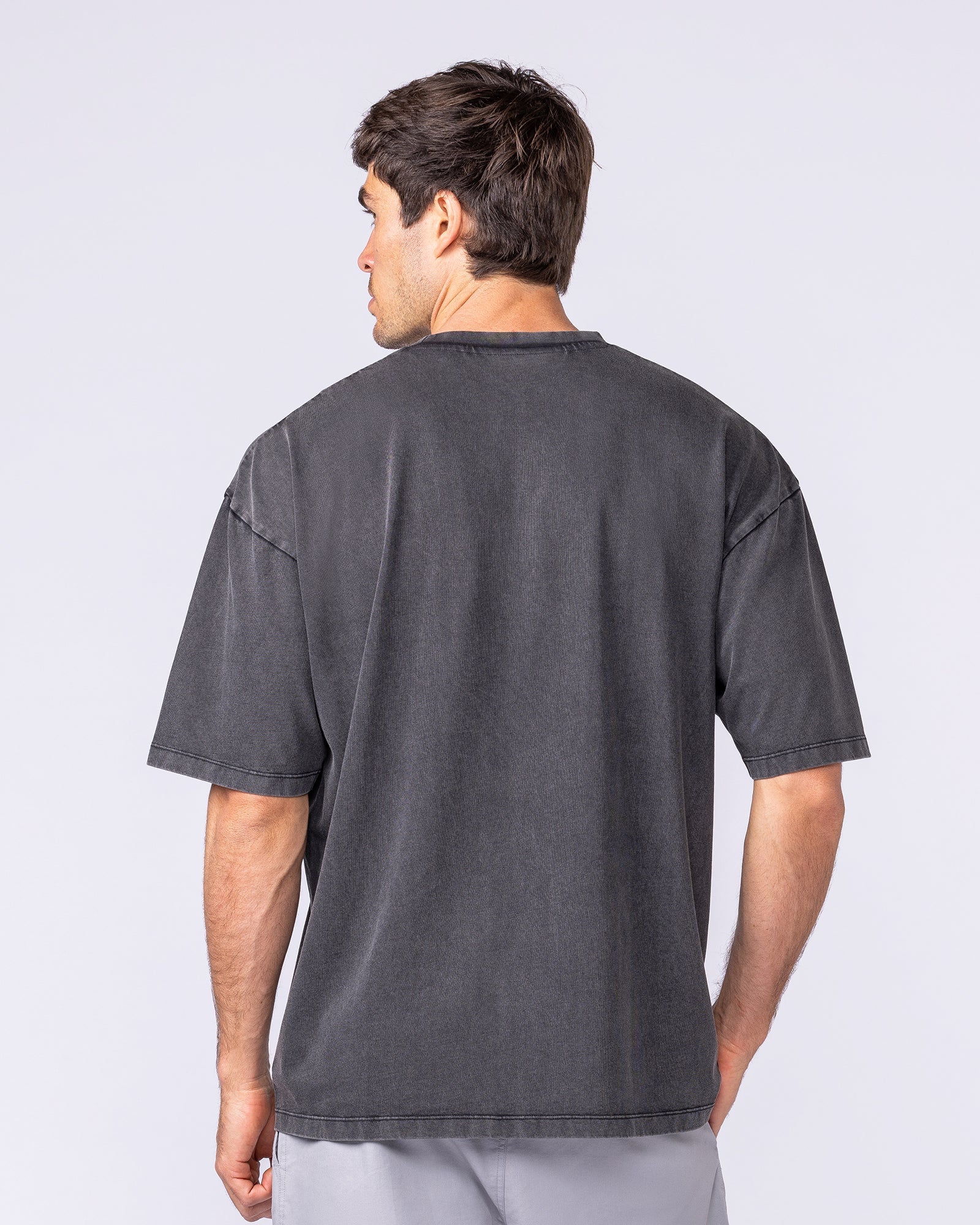Spartan Oversized Vintage Tee - Washed Black - Image 4