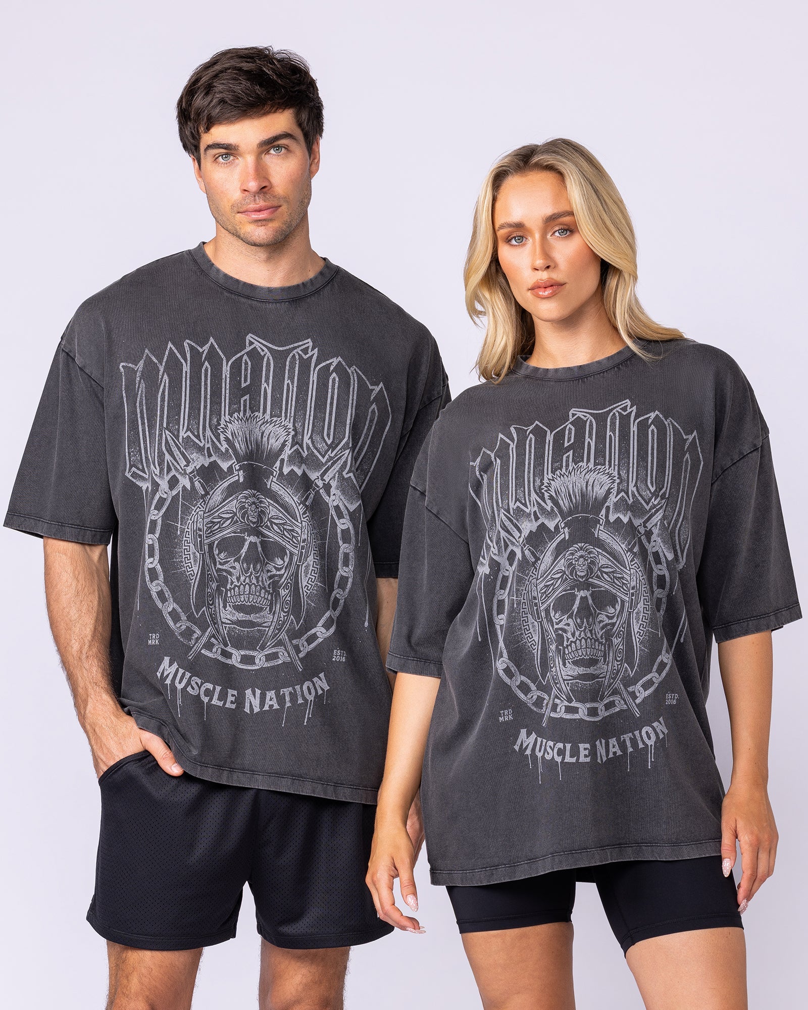 Spartan Oversized Vintage Tee - Washed Black - Image 6
