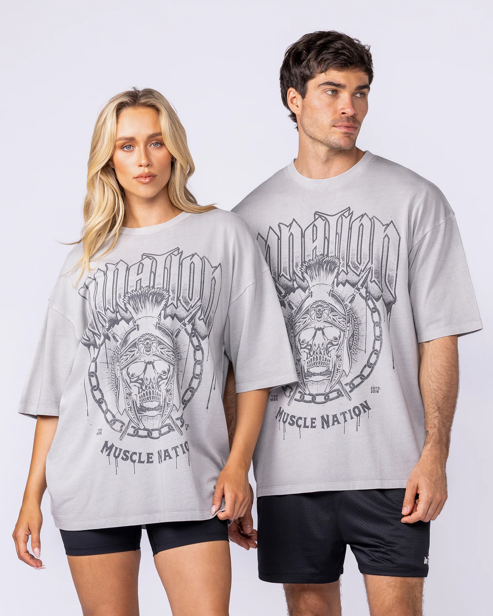 Spartan Oversized Vintage Tee - Washed Quiet Grey - Image 6